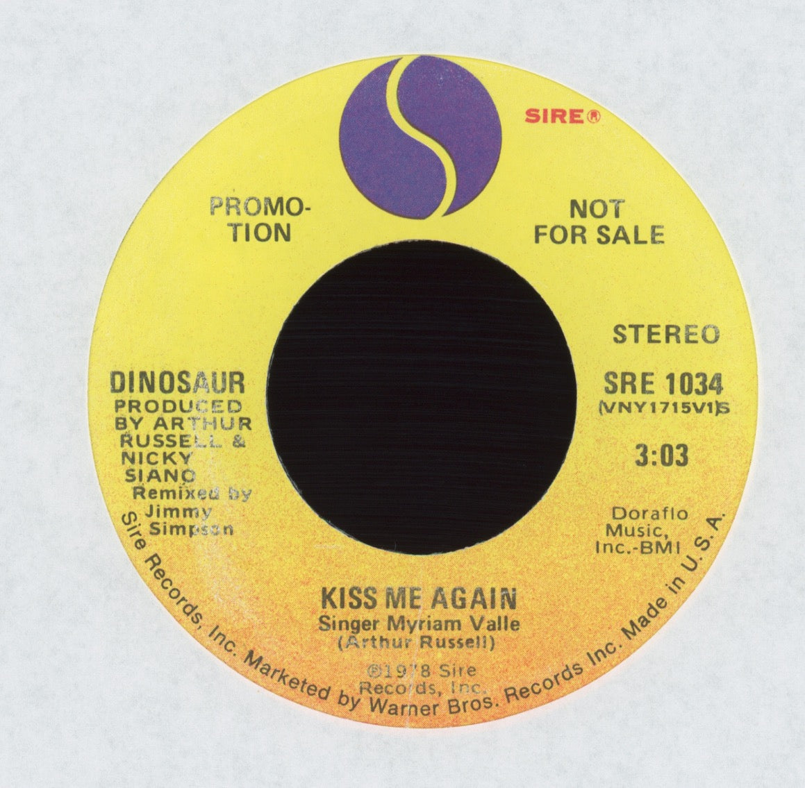 Dinosaur - Kiss Me Again on Sire Promo