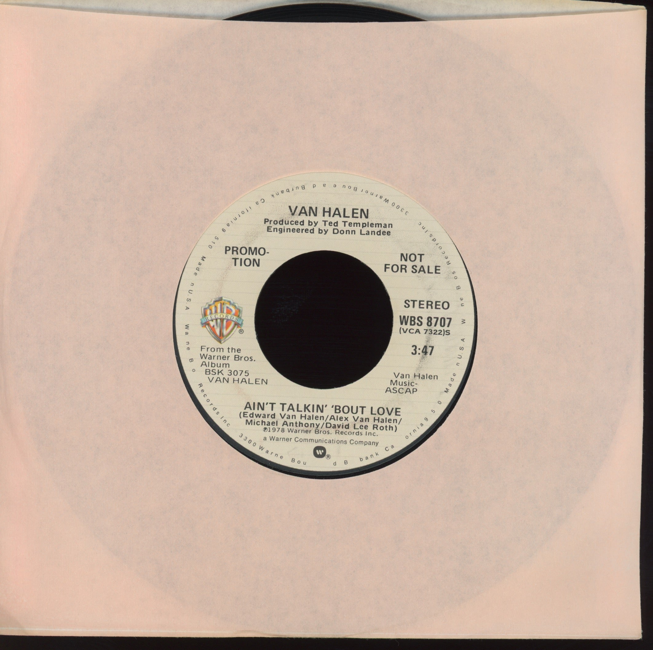 Van Halen - Ain't Talkin' 'Bout Love on Warner Bros Promo
