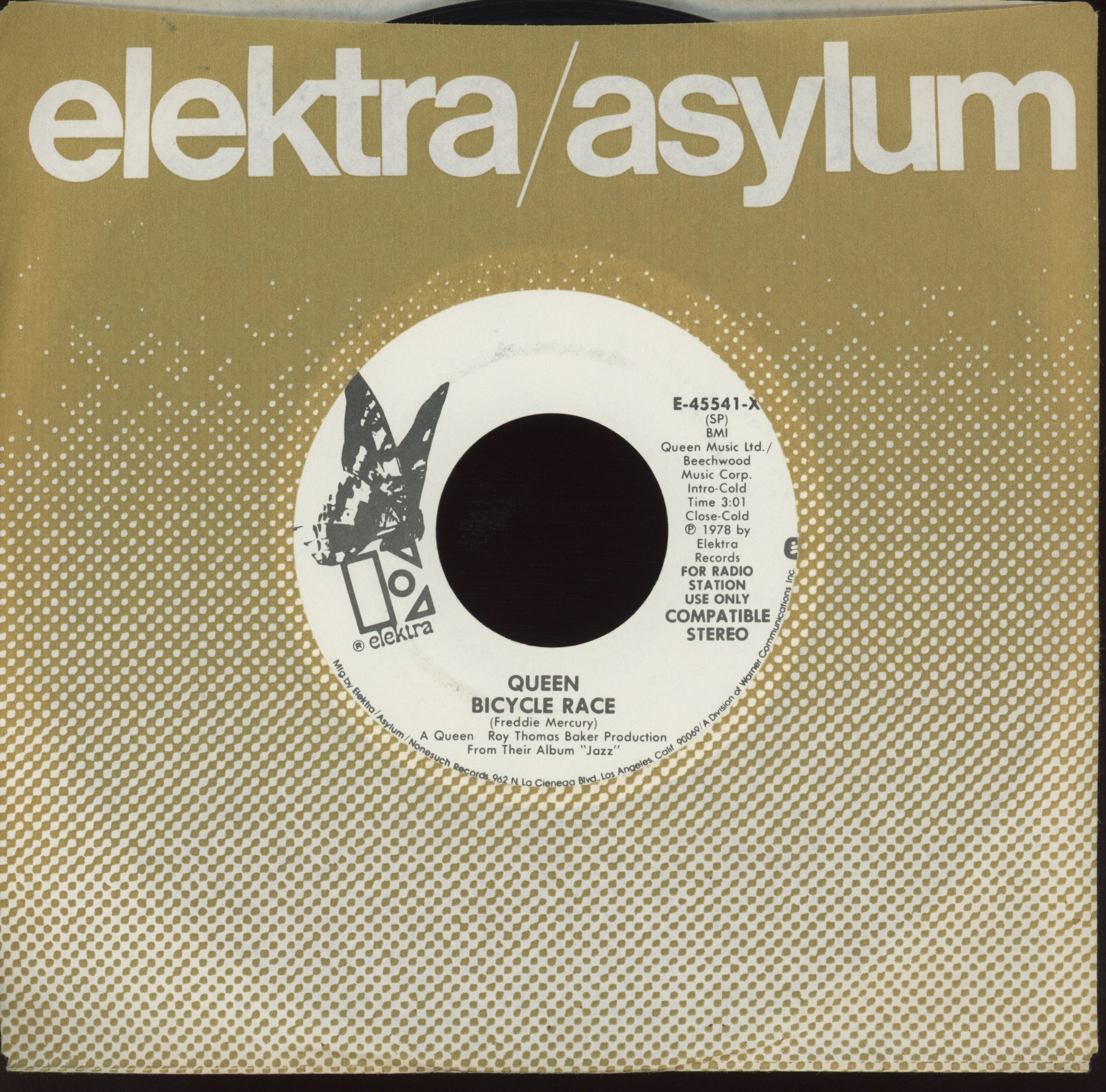 Queen - Bicycle Race / Fat Bottomed Girls on Elektra Promo