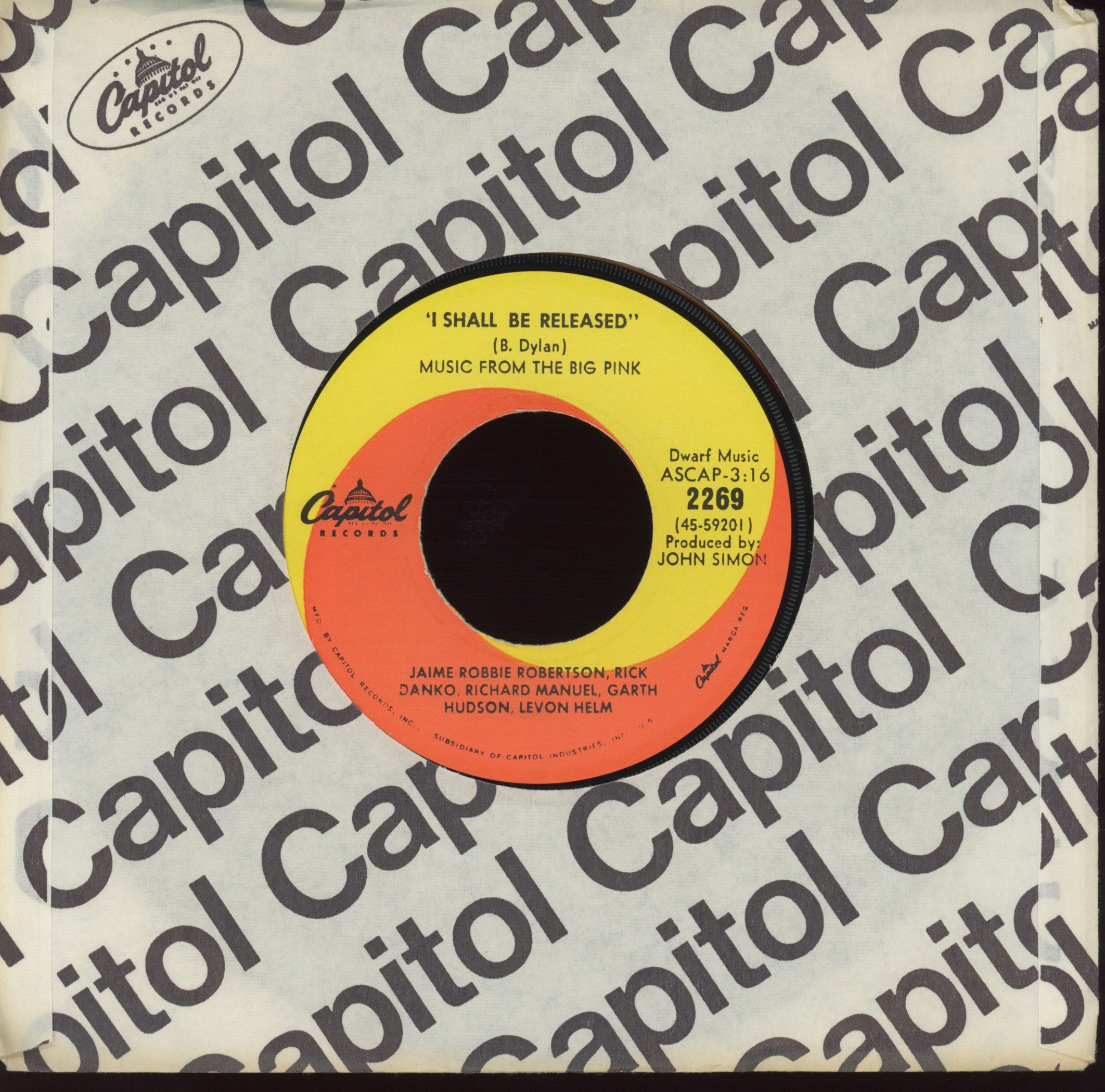 Robertson Danko Manuel Hudson Helm - The Weight on Capitol The Band