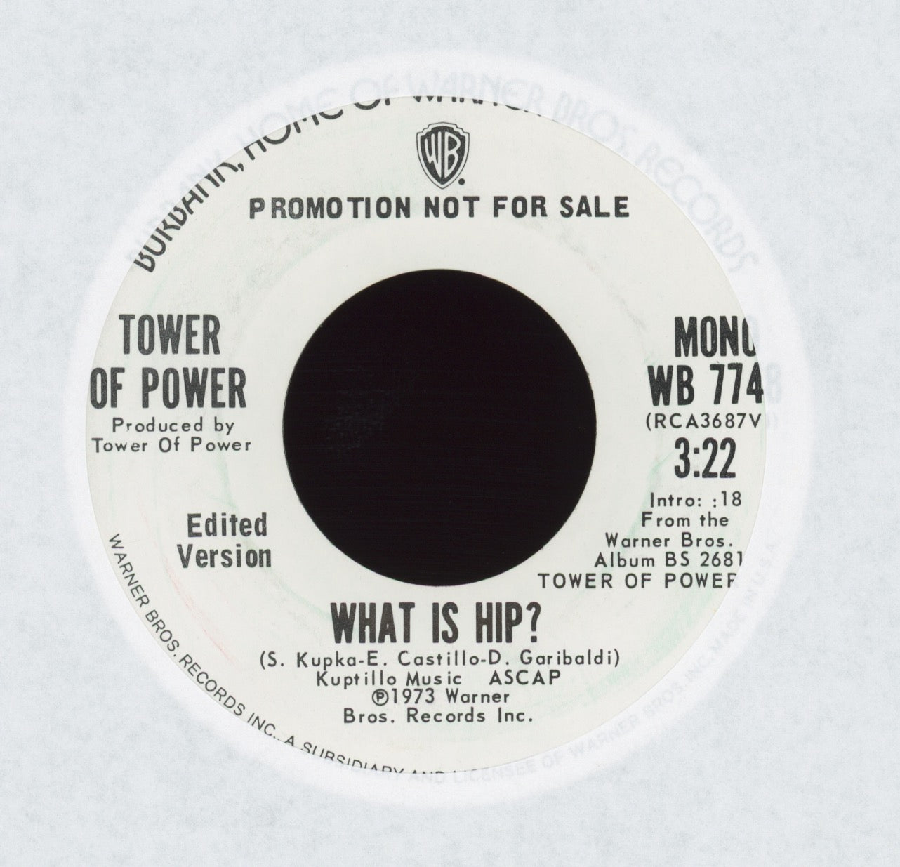 Tower Of Power - What Is Hip? on Warner Bros. Promo