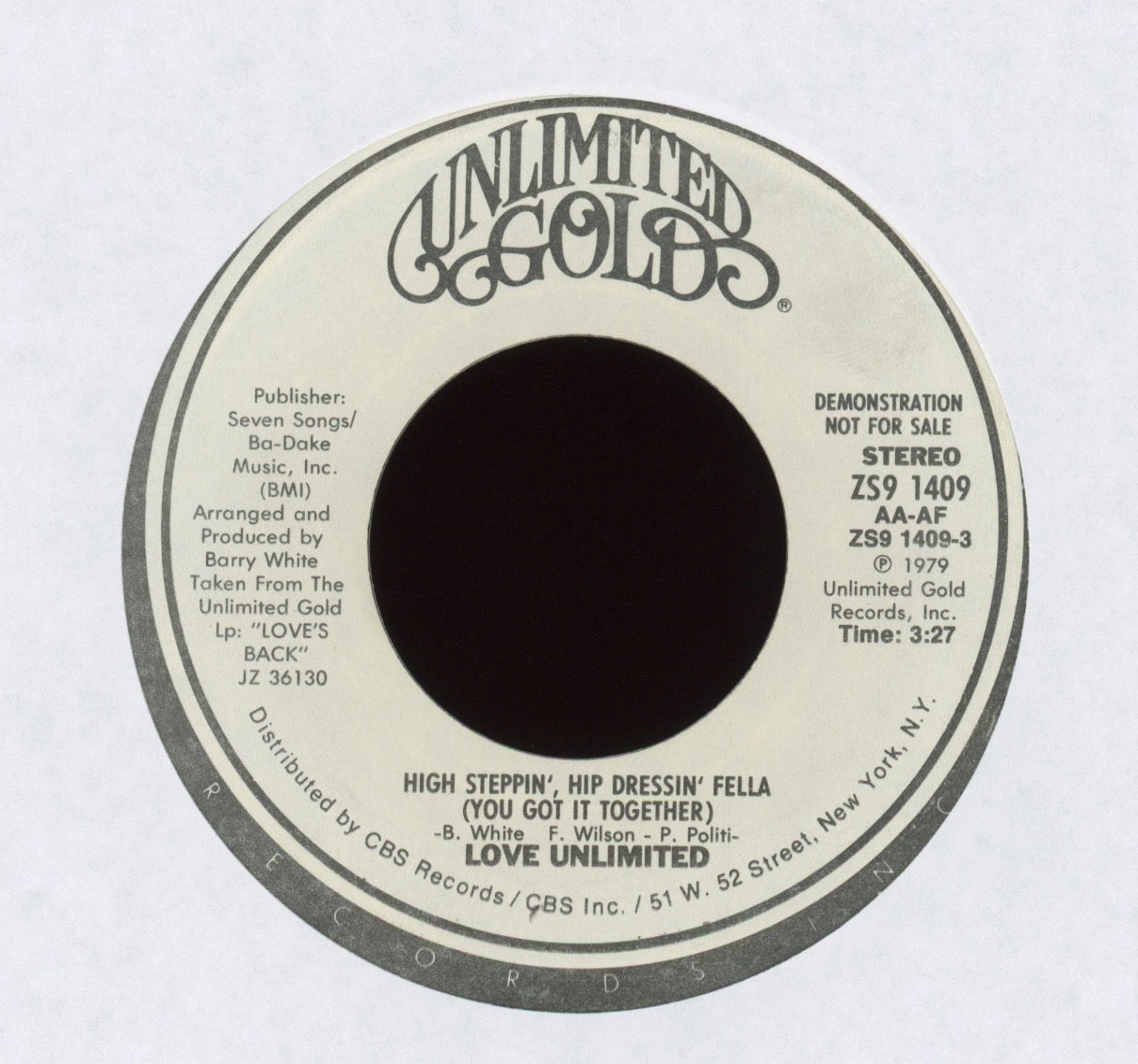 Love Unlimited - High Steppin', Hip Dressin' Fella (You Got It Together) on Unlimited Gold Promo