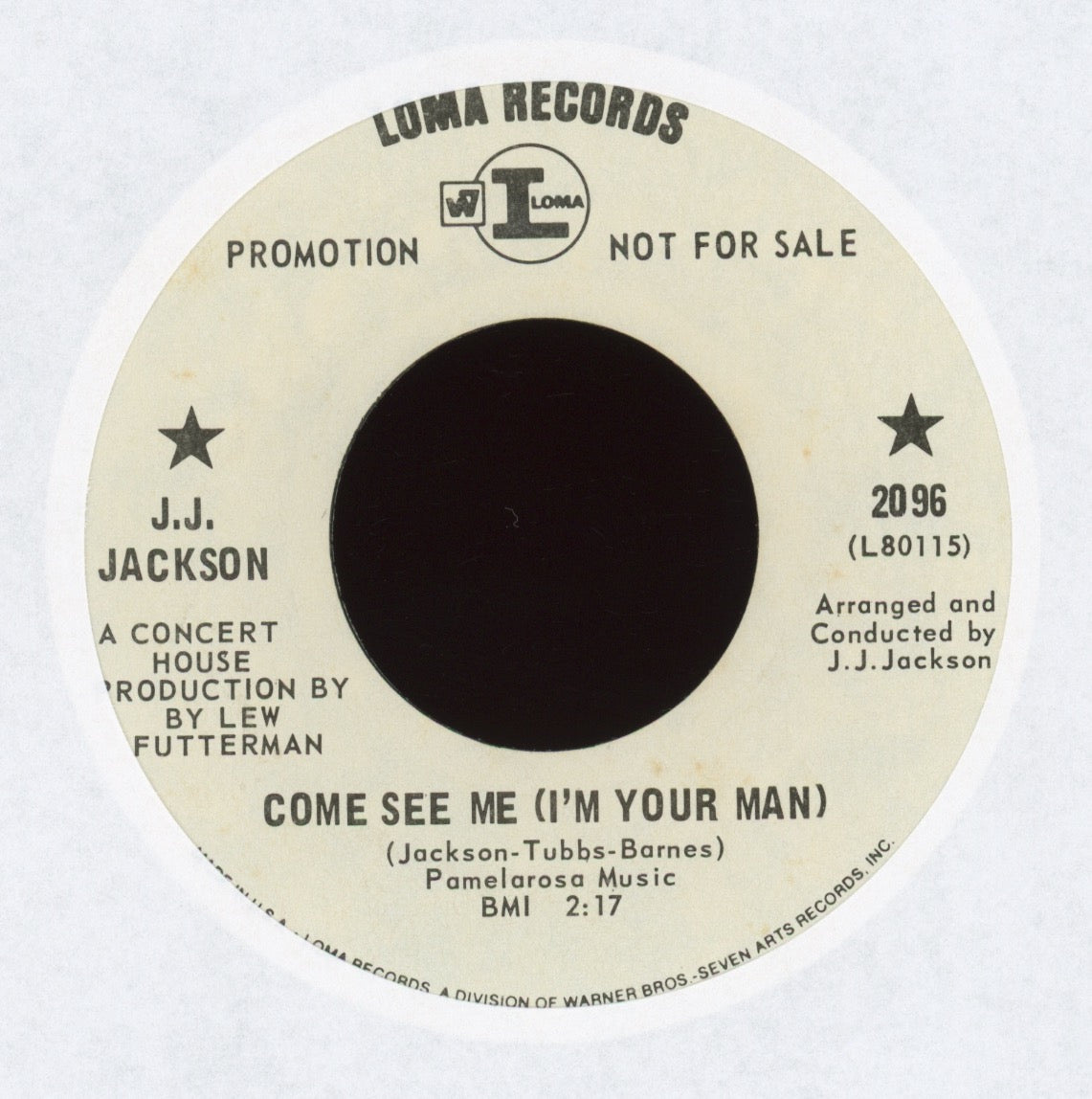 J.J. Jackson - Come See Me (I'm Your Man) on Loma Promo