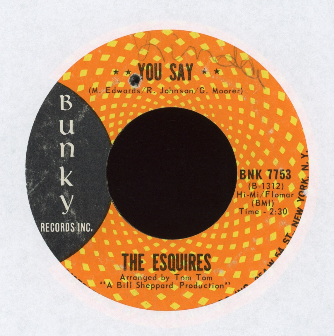 The Esquires - You Say on Bunky