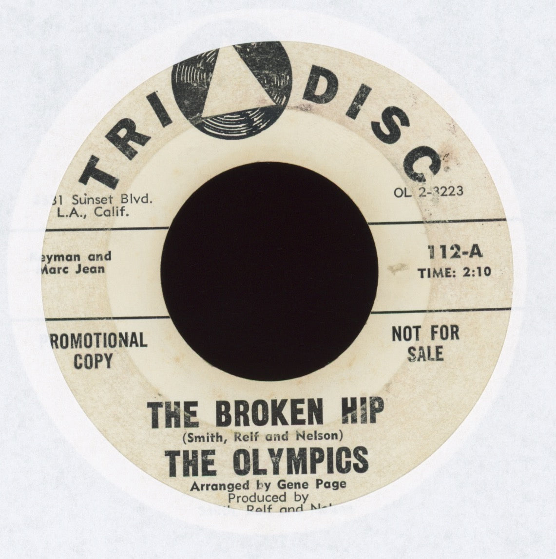 The Olympics - The Broken Hip on Tri Disc Promo
