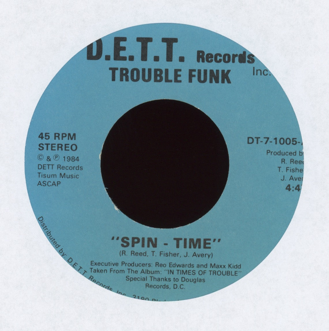 Trouble Funk - Spin - Time on D.E.T.T.