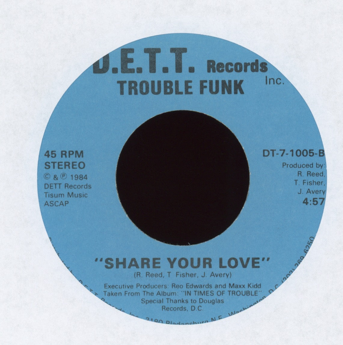 Trouble Funk - Spin - Time on D.E.T.T.