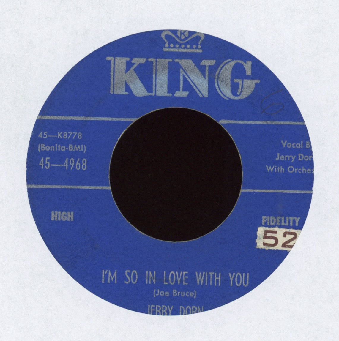 Jerry Dorn - I'm So In Love With You on King