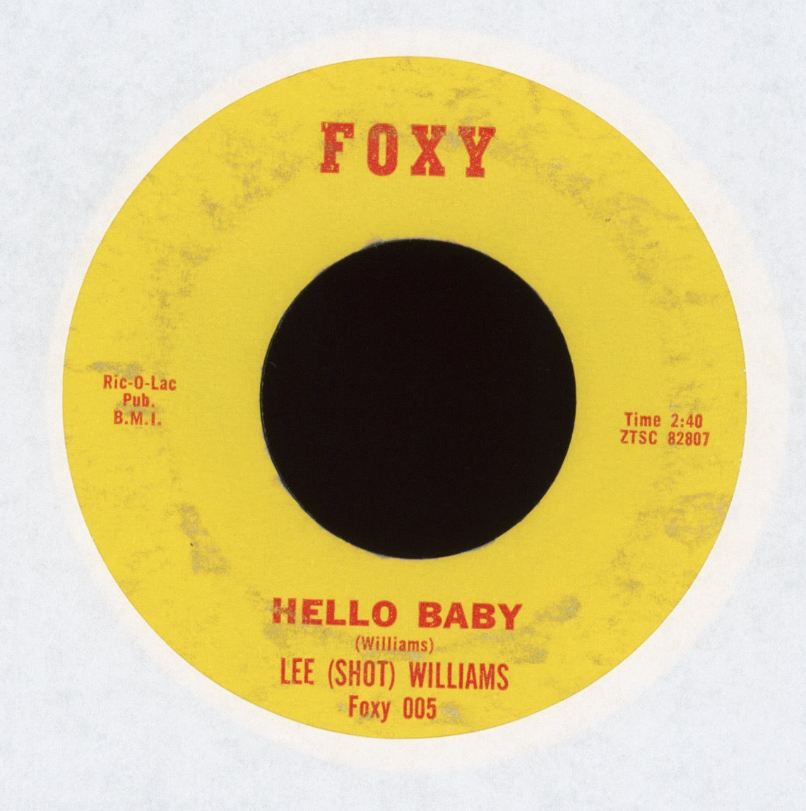 Lee Shot Williams - Hello Baby on Foxy