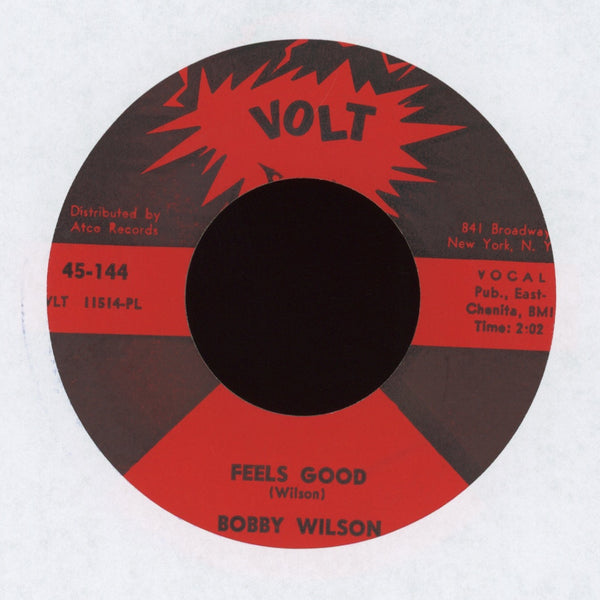 英7” Bobby Wilson Feels Good / Let Me Down Slow 45144 Volt プロモ /00080 Bobby Wilson - Feels Good on Volt