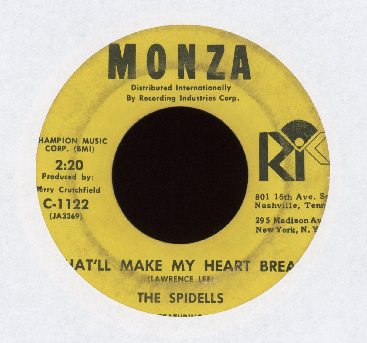 The Spidells - That'll Make My Heart Break on Monza