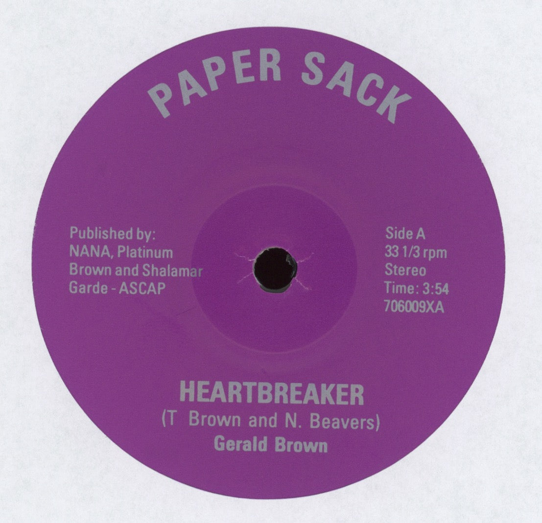 Gerald Brown - Heartbreaker on Paper Sack 7" with Picture Sleeve