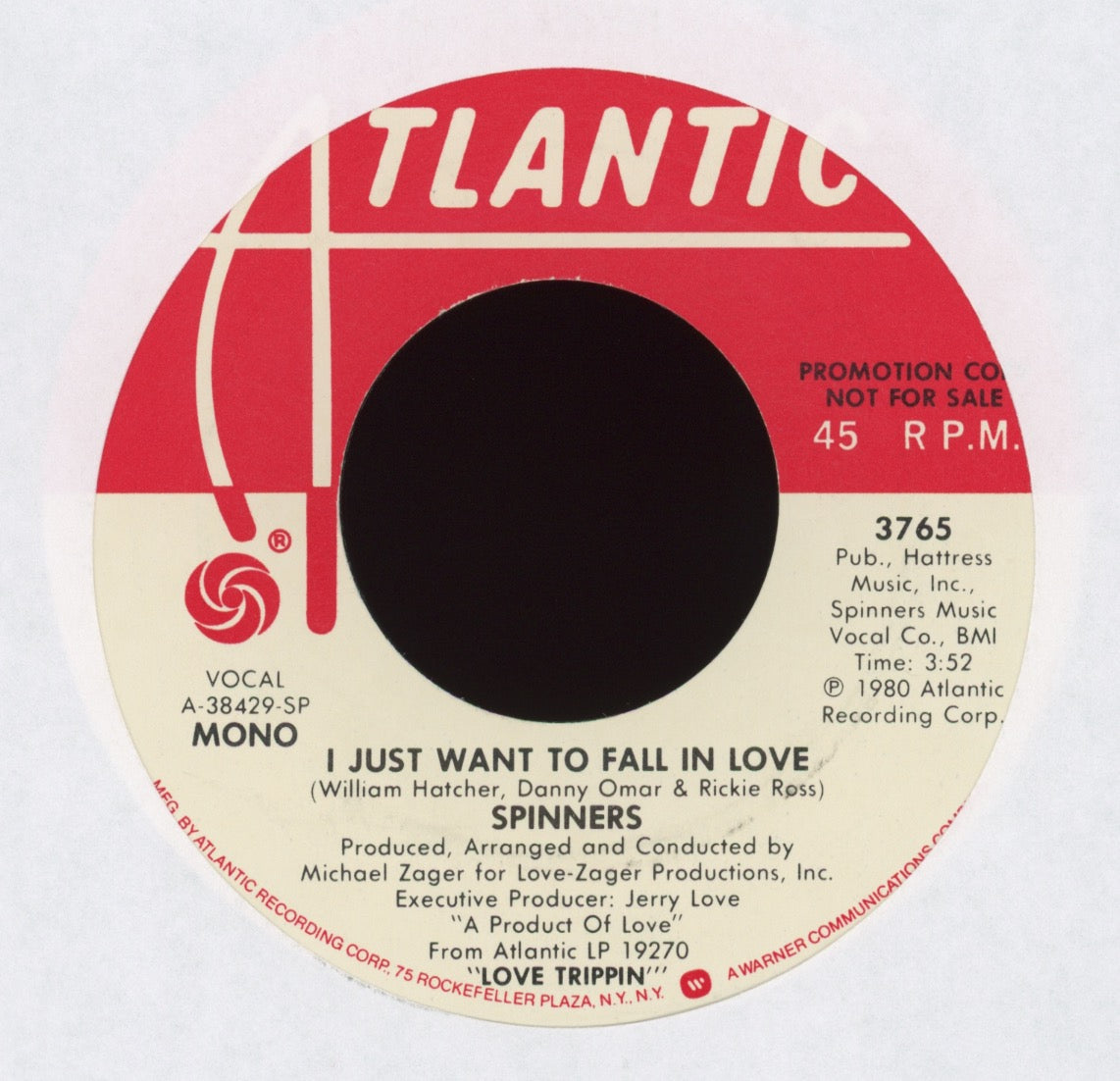 Spinners - I Just Want To Fall In Love on Atlantic Promo