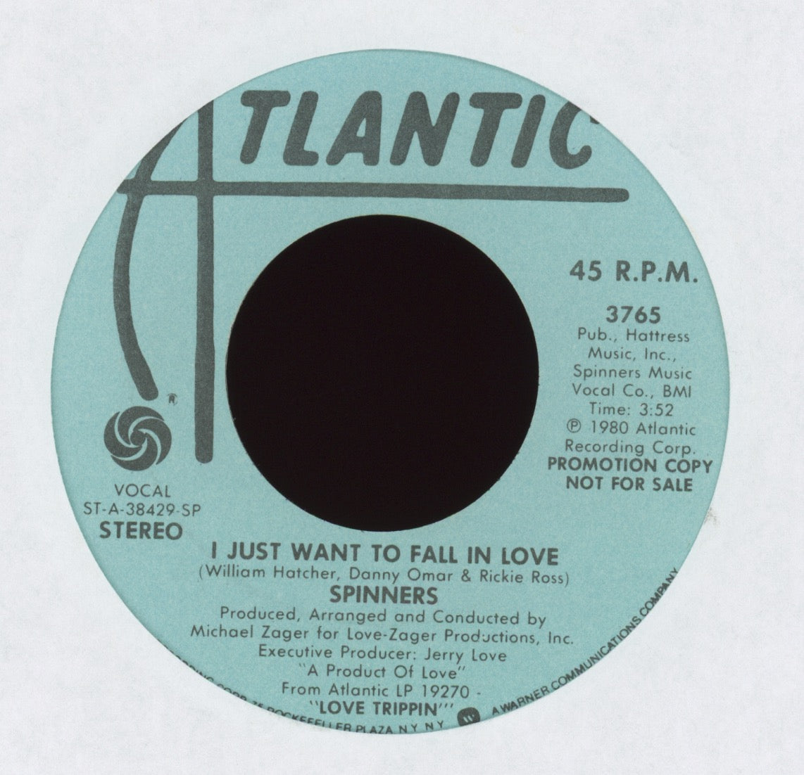 Spinners - I Just Want To Fall In Love on Atlantic Promo