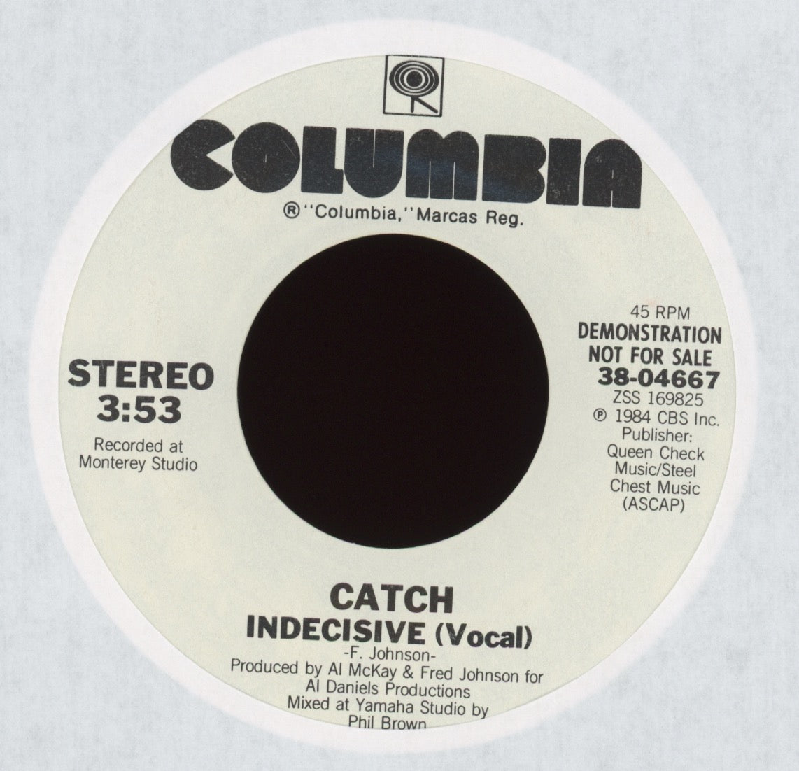 Catch - Indecisive on Columbia Promo