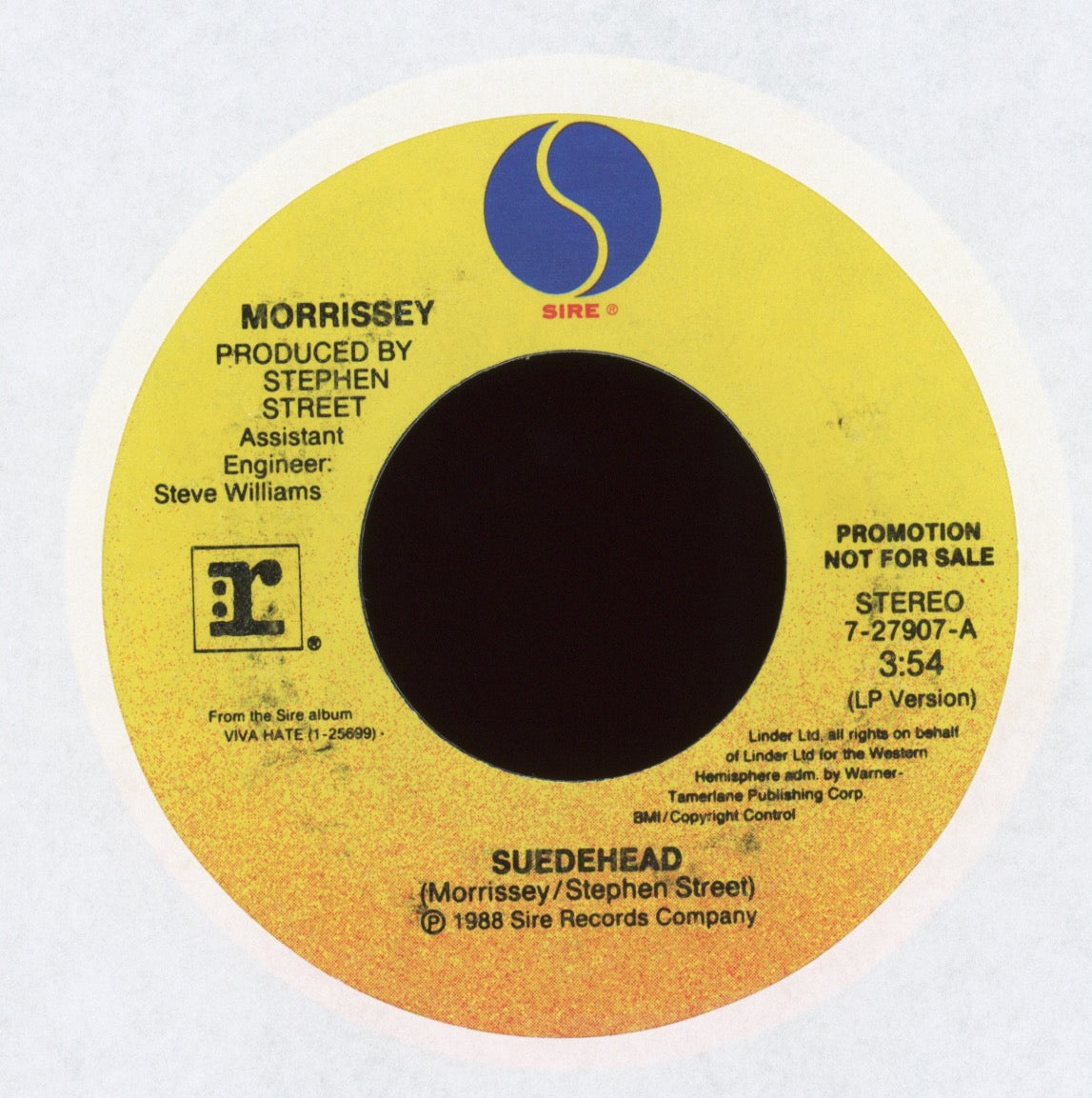 Morrissey - Suedehead on Sire Promo