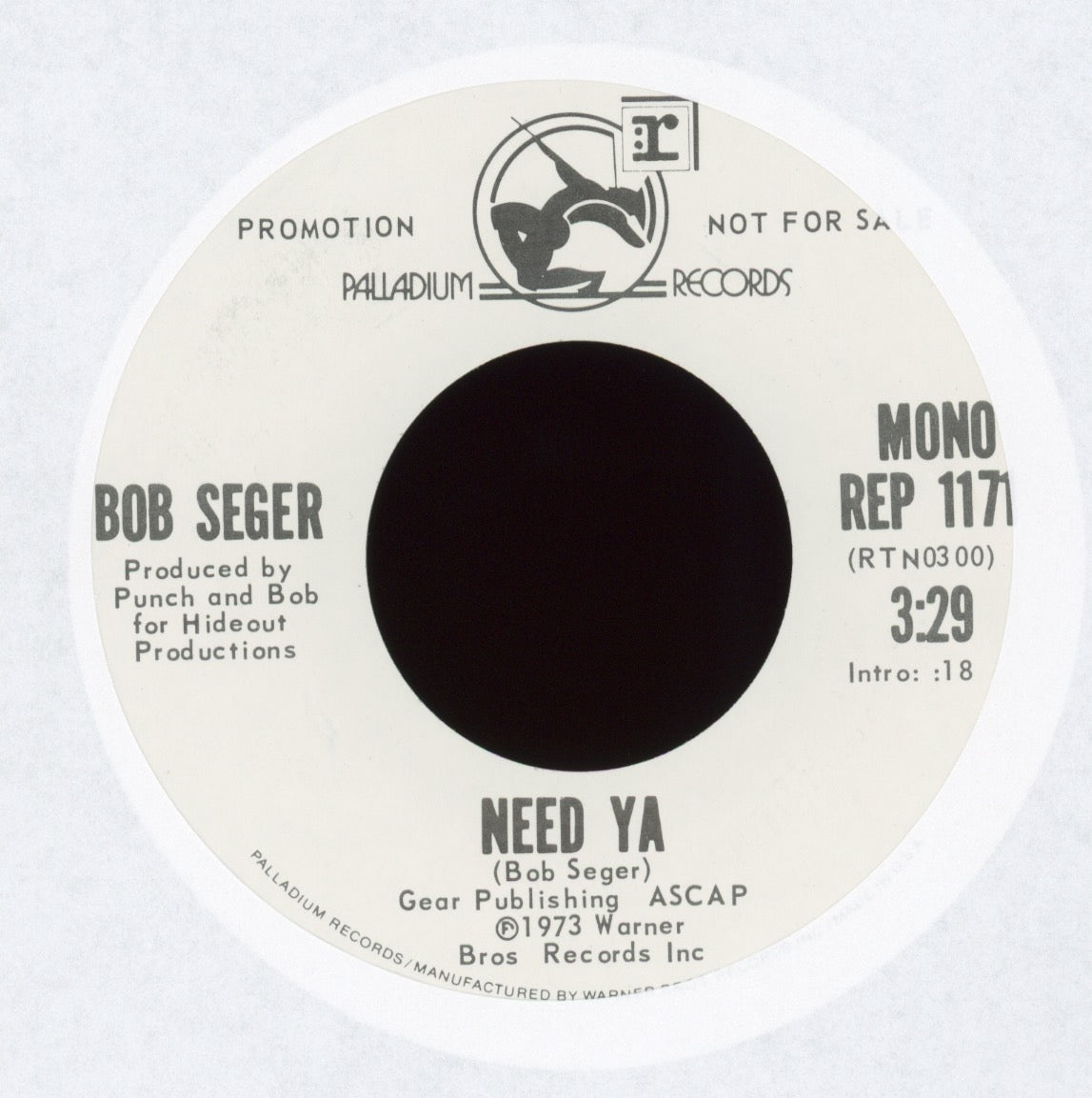 Bob Seger - Need Ya on Palladium Promo