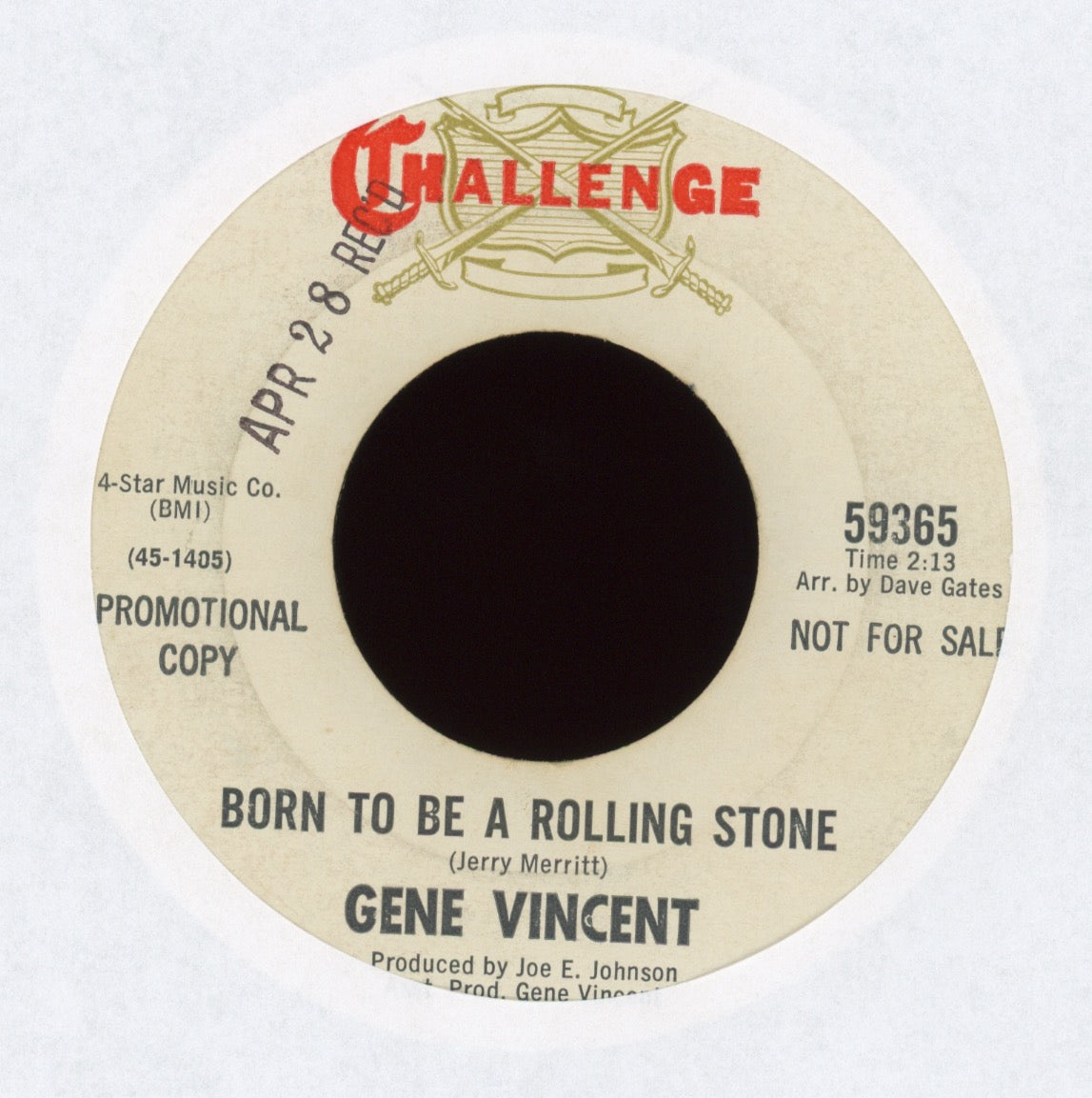 Gene Vincent - Born To Be A Rolling Stone on Challenge Promo