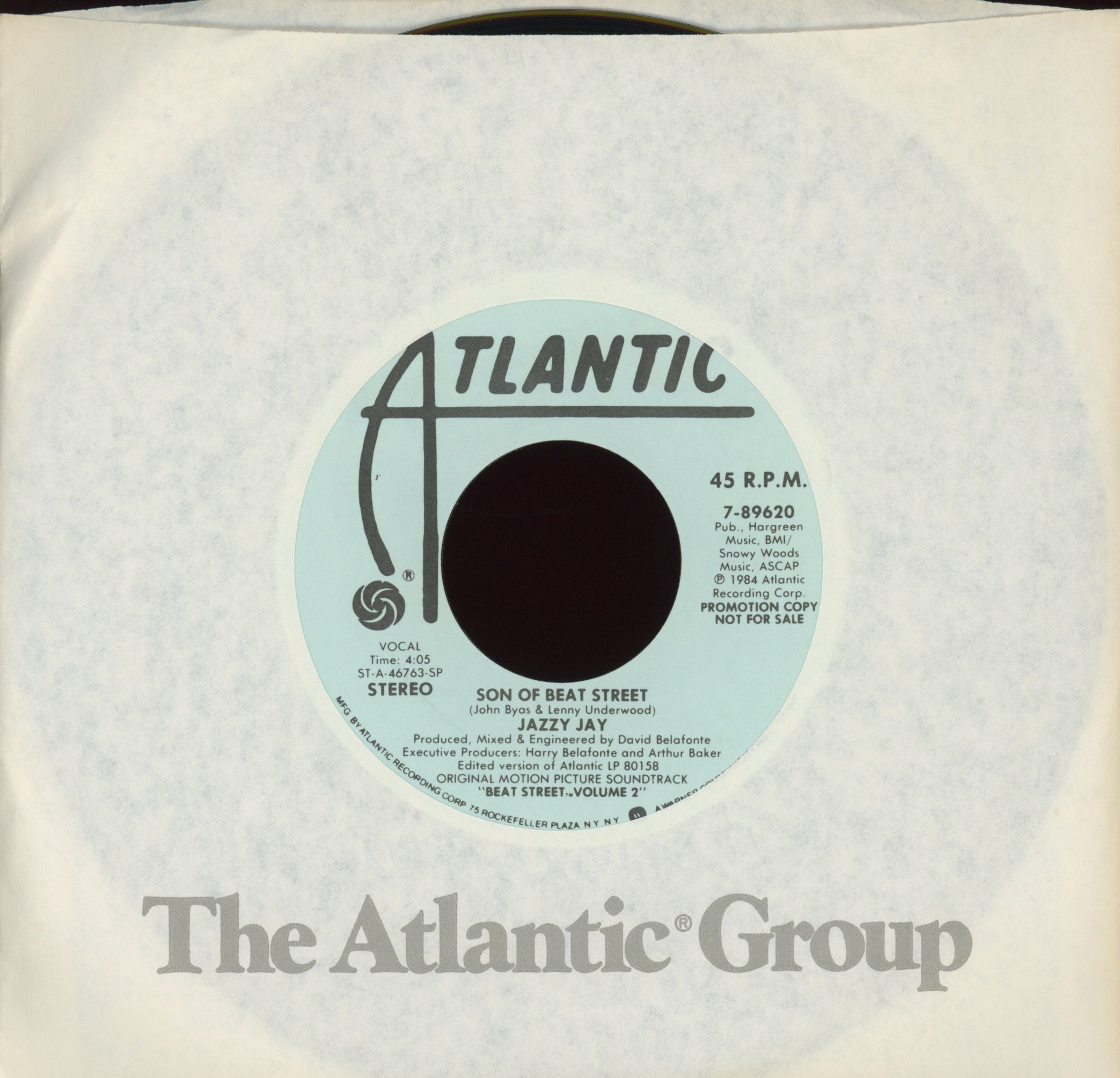 Jazzy Jay - Son Of Beat Street on Atlantic Promo