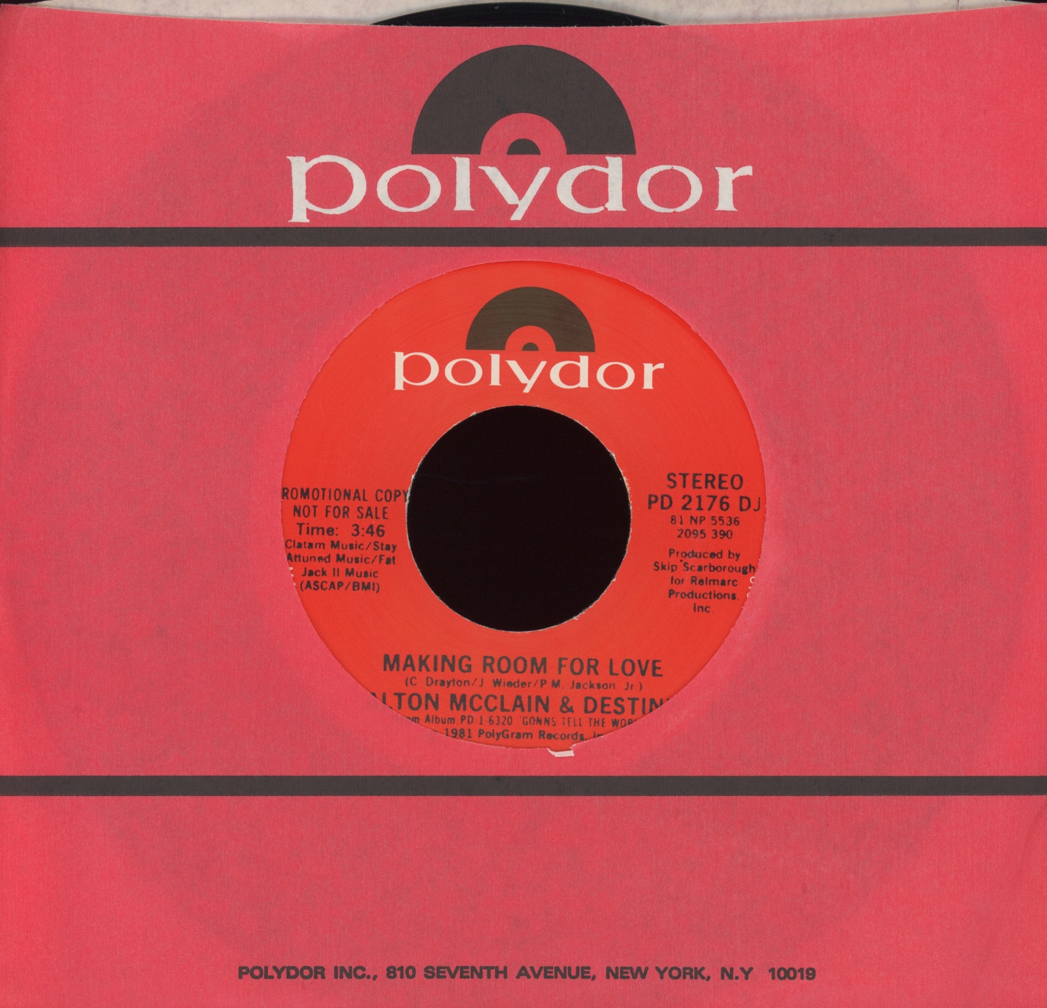Alton McClain & Destiny - Making Room For Love on Polydor Promo