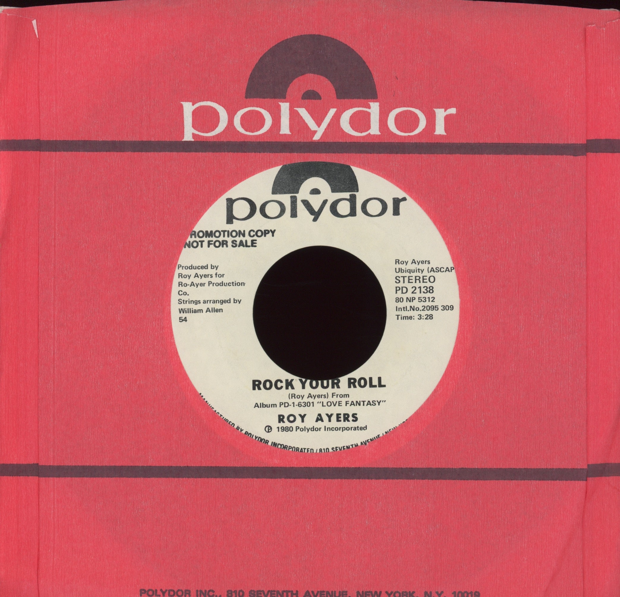 Roy Ayers - Rock Your Roll on Polydor Promo