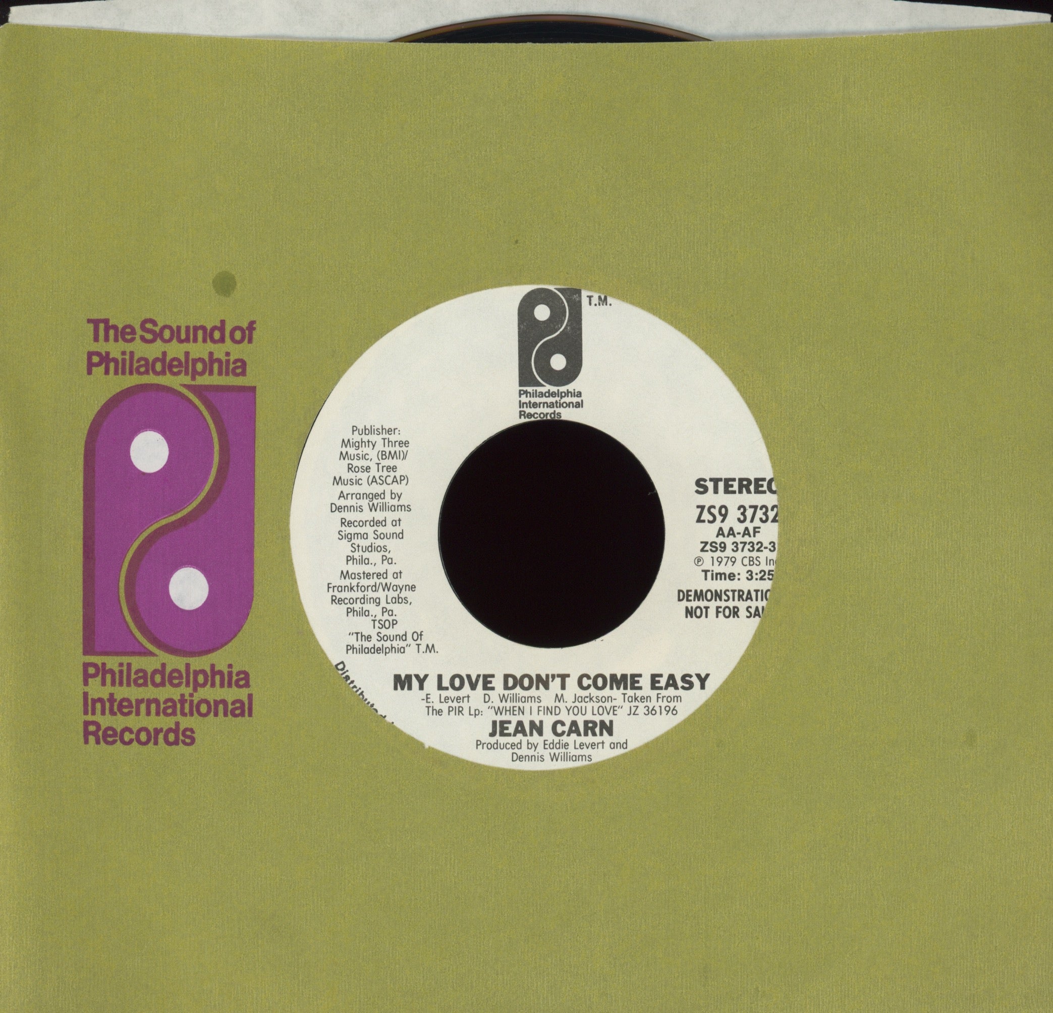 Jean Carn - My Love Don't Come Easy on Philadelphia International Promo