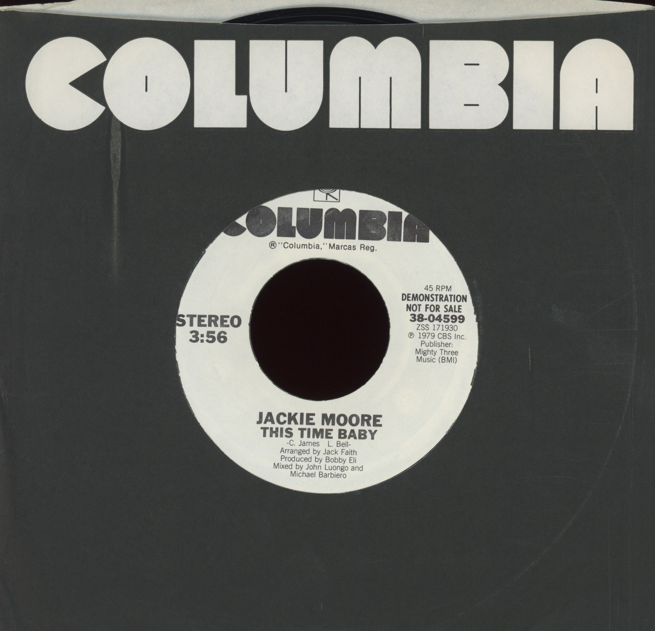 Jackie Moore - This Time Baby on Columbia Promo