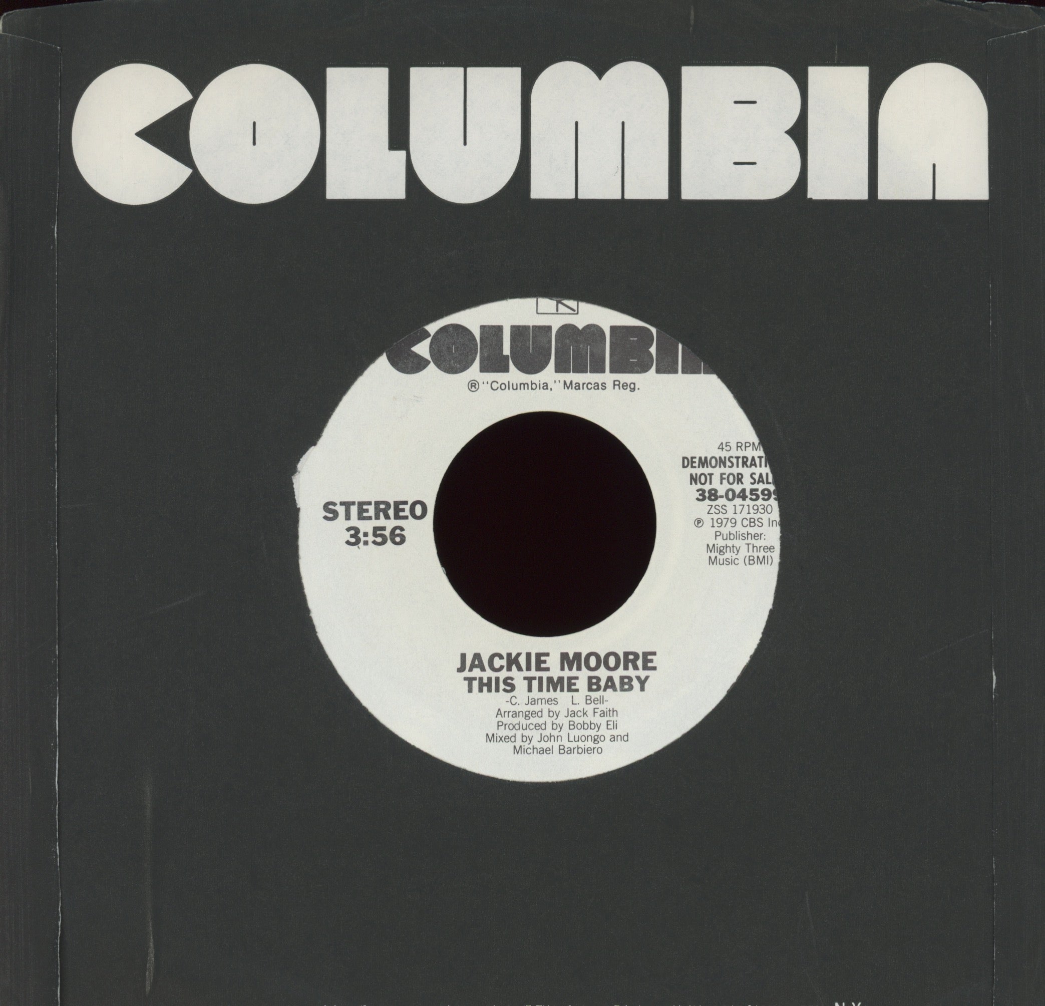 Jackie Moore - This Time Baby on Columbia Promo