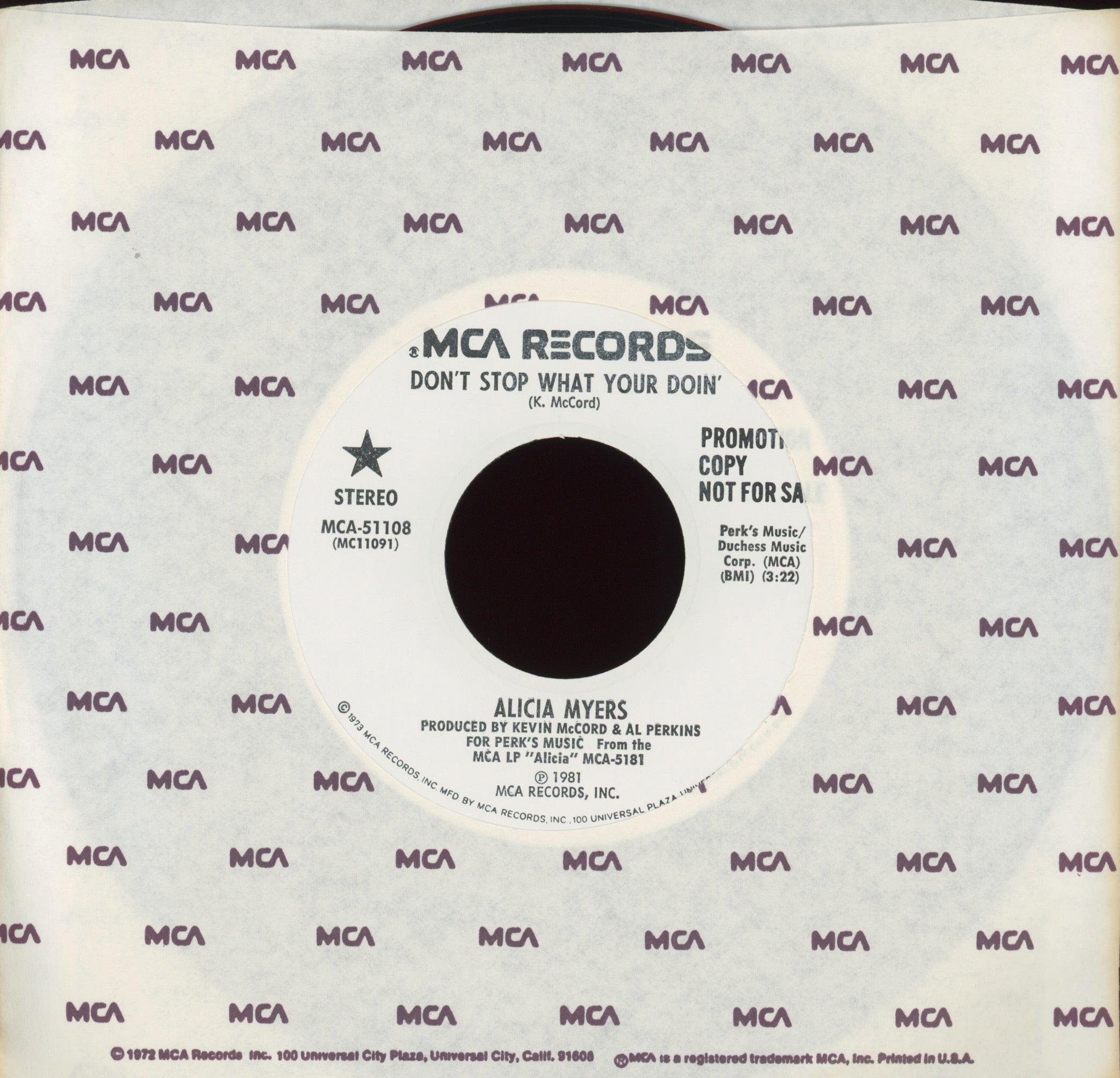 Alicia Myers - Don't Stop What Your Doin' on MCA Promo