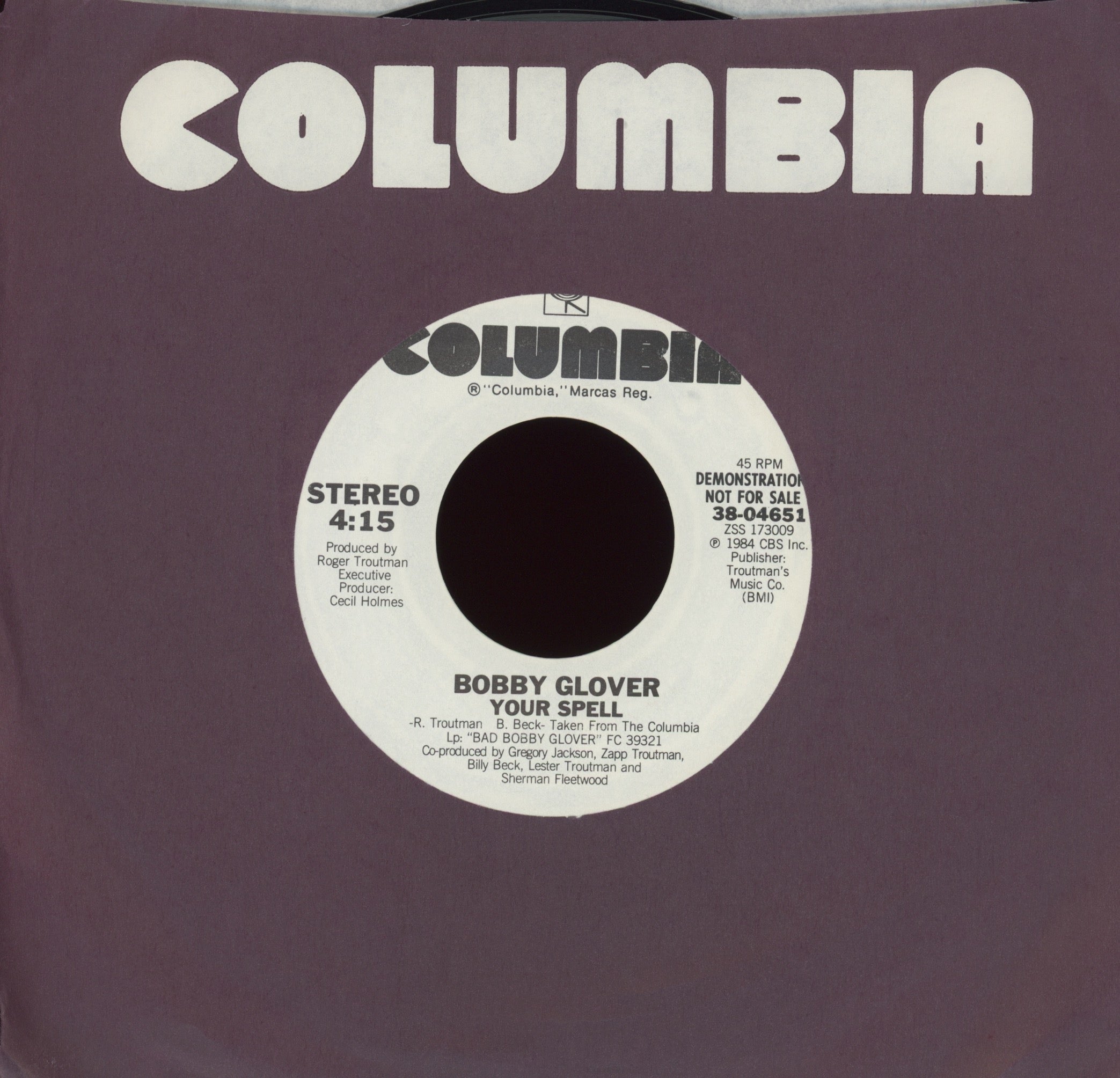 Bobby Glover - Your Spell on Columbia Promo