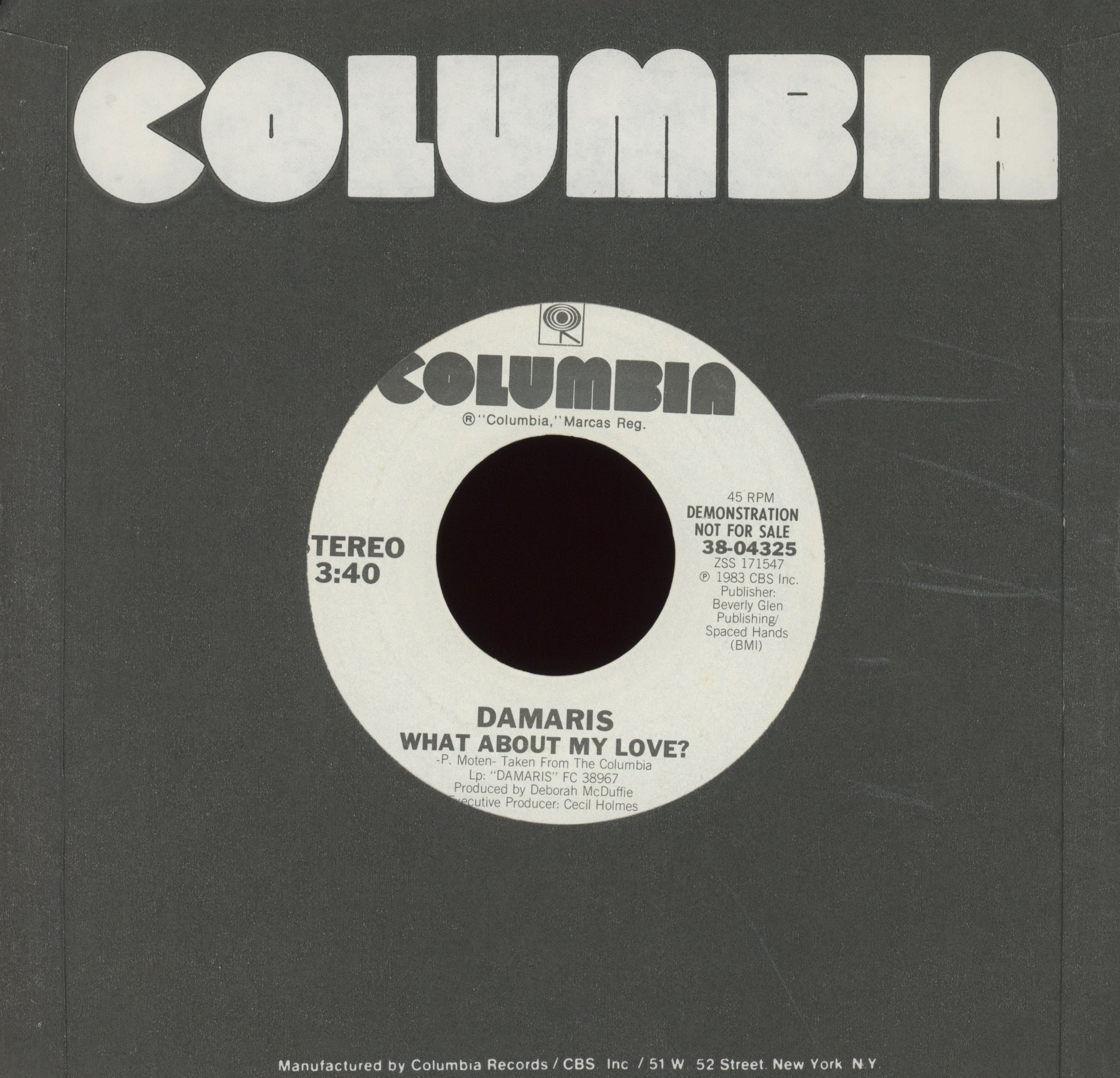 Damaris Carbaugh - What About My Love? on Columbia Promo