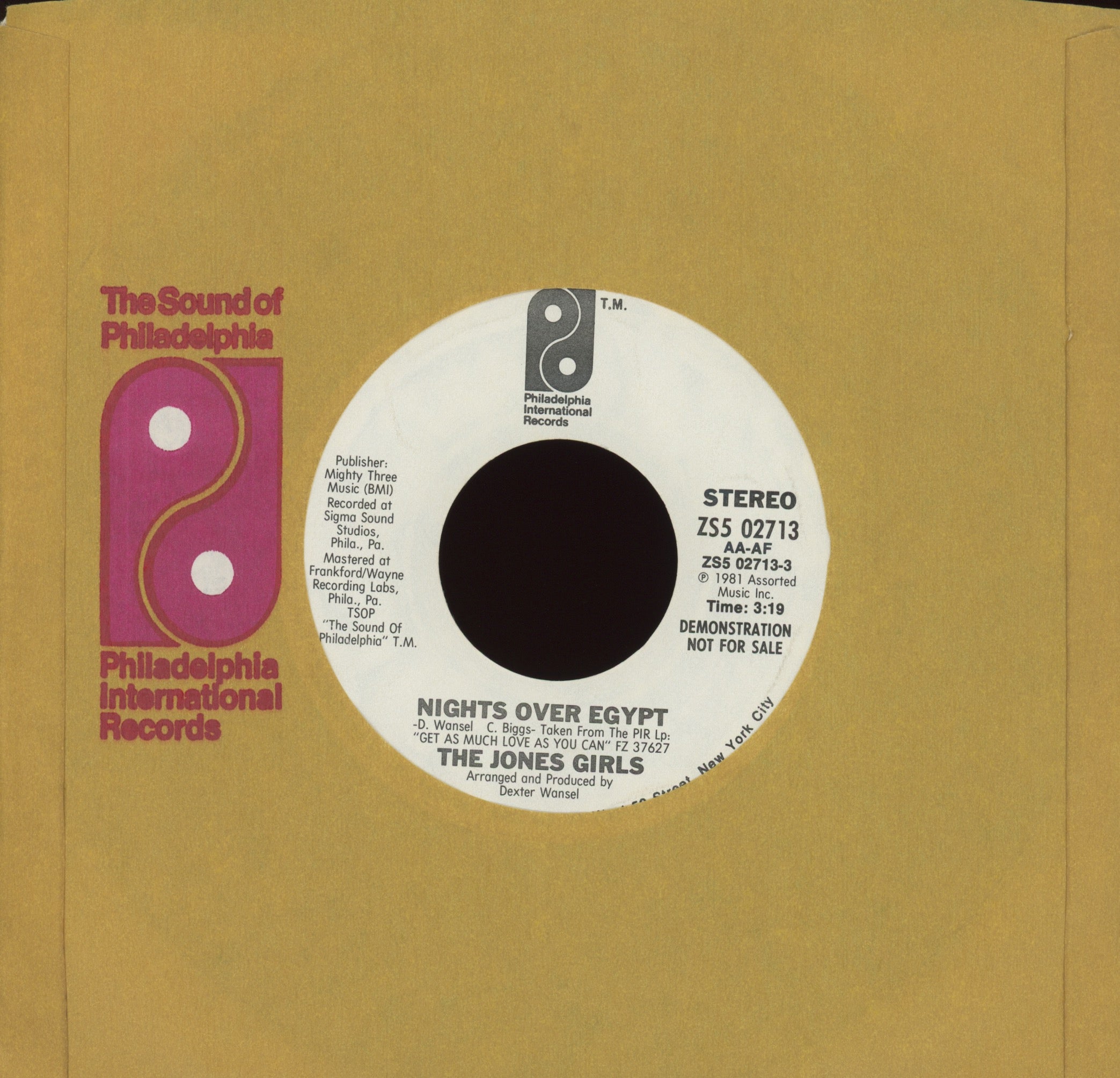 The Jones Girls - Nights Over Egypt on Philadelphia International Promo