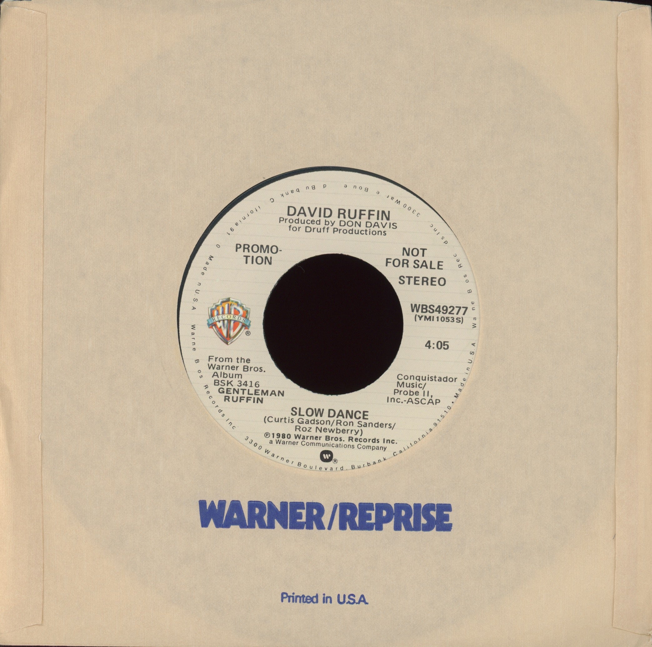 David Ruffin - Slow Dance on Warner Bros Promo