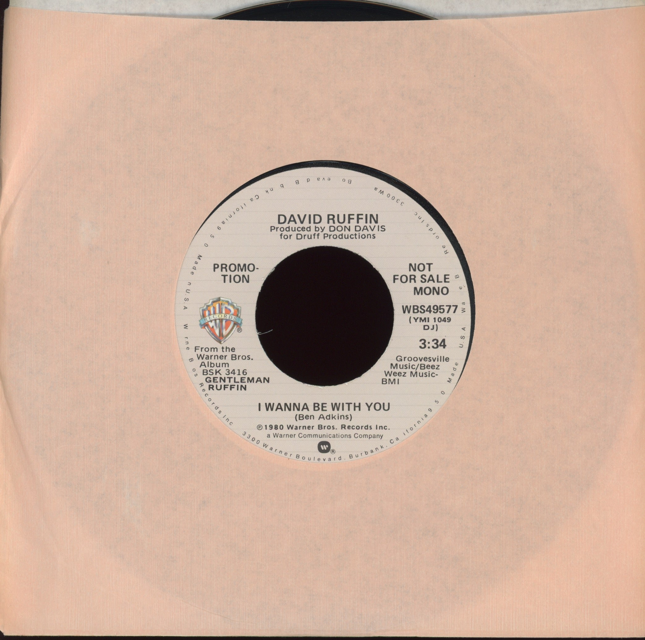 David Ruffin - I Wanna Be With You on Warner Bros Promo
