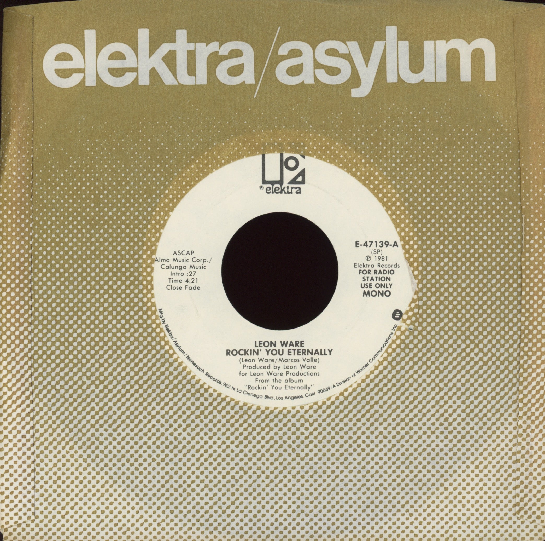 Leon Ware - Rockin' You Eternally on Elektra Promo