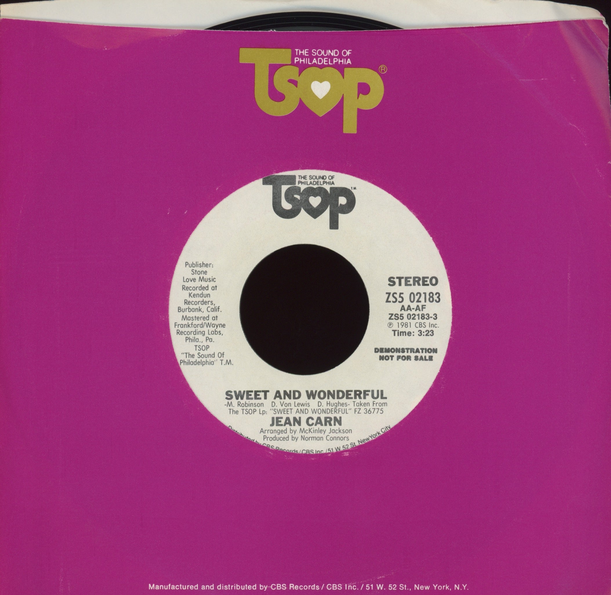 Jean Carn - Sweet And Wonderful on TSOP Promo
