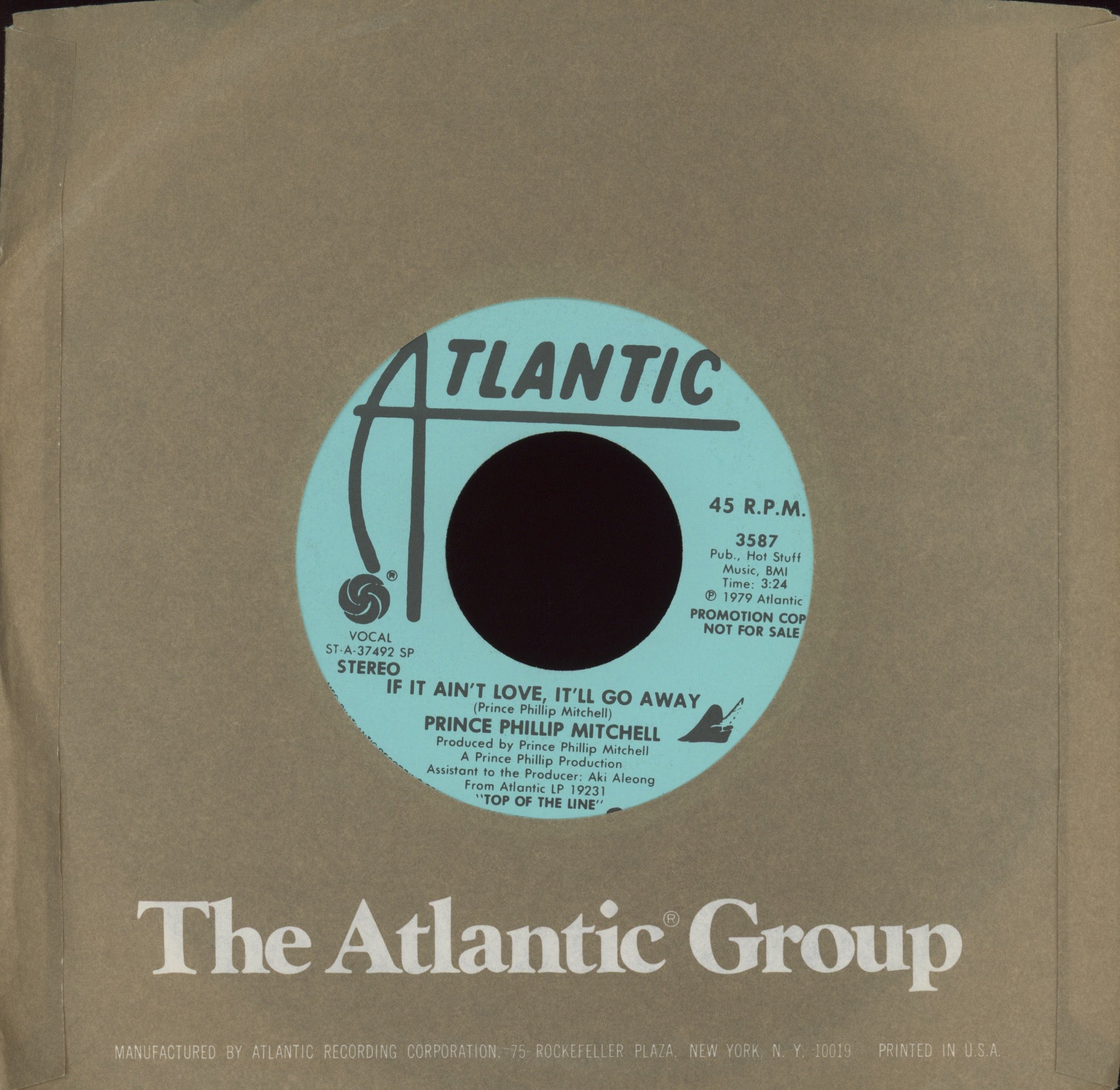 Phillip Mitchell - If It Ain't Love, It'll Go Away on Atlantic Promo