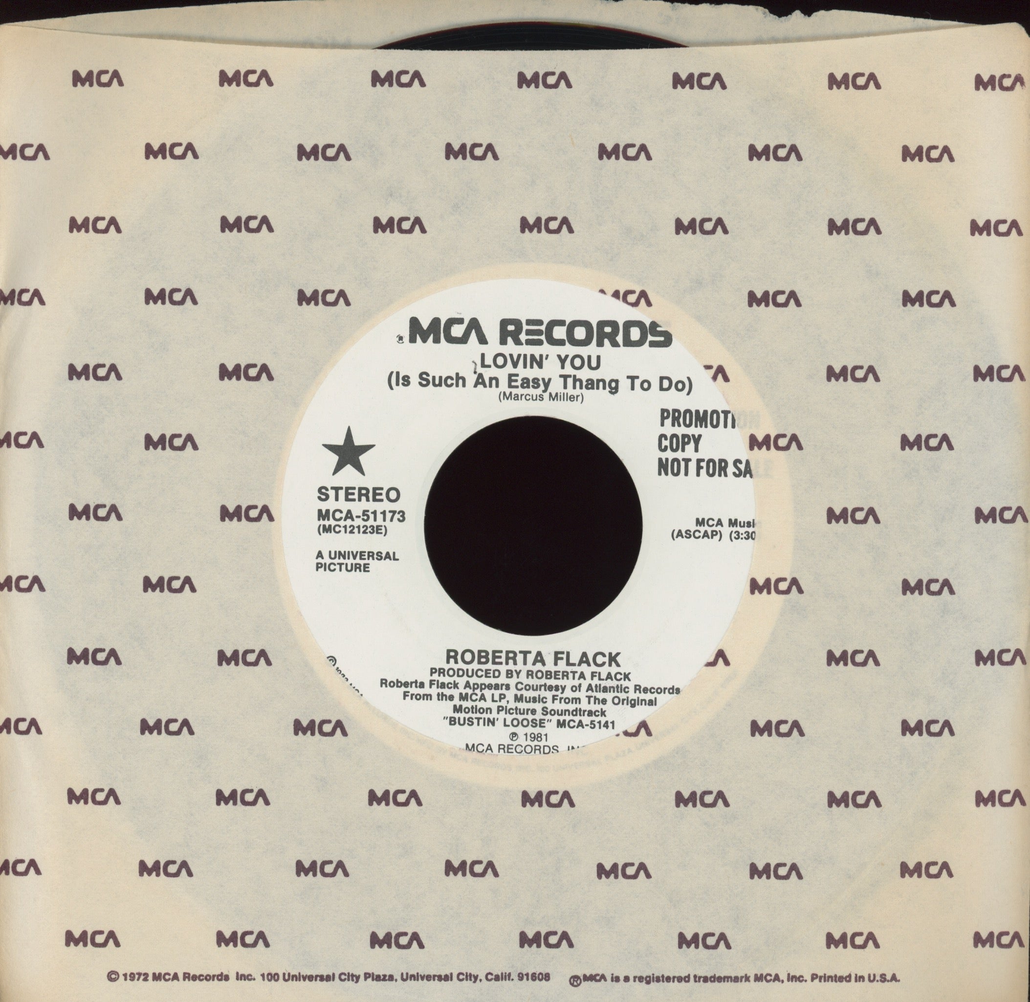 Roberta Flack - Lovin' You (Is Such An Easy Thang To Do) on MCA Promo