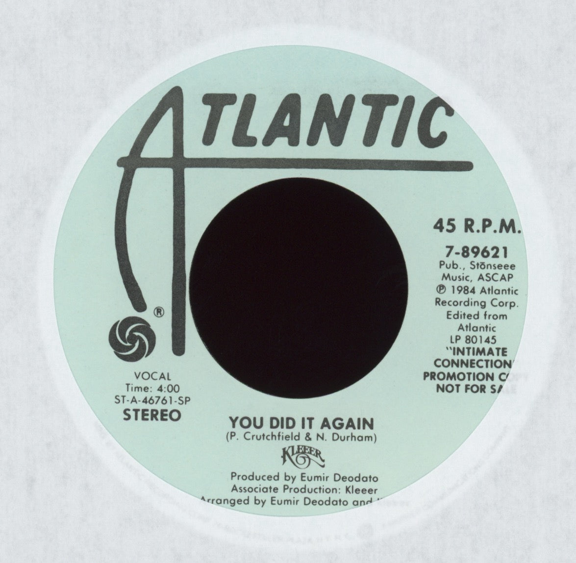 Kleeer - You Did It Again on Atlantic Promo
