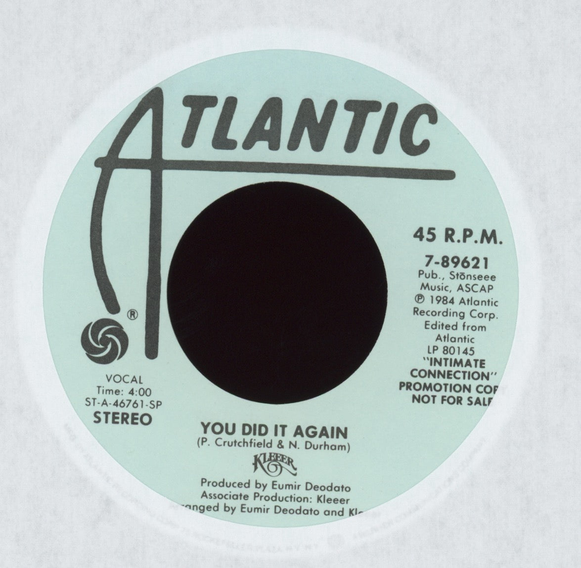 Kleeer - You Did It Again on Atlantic Promo