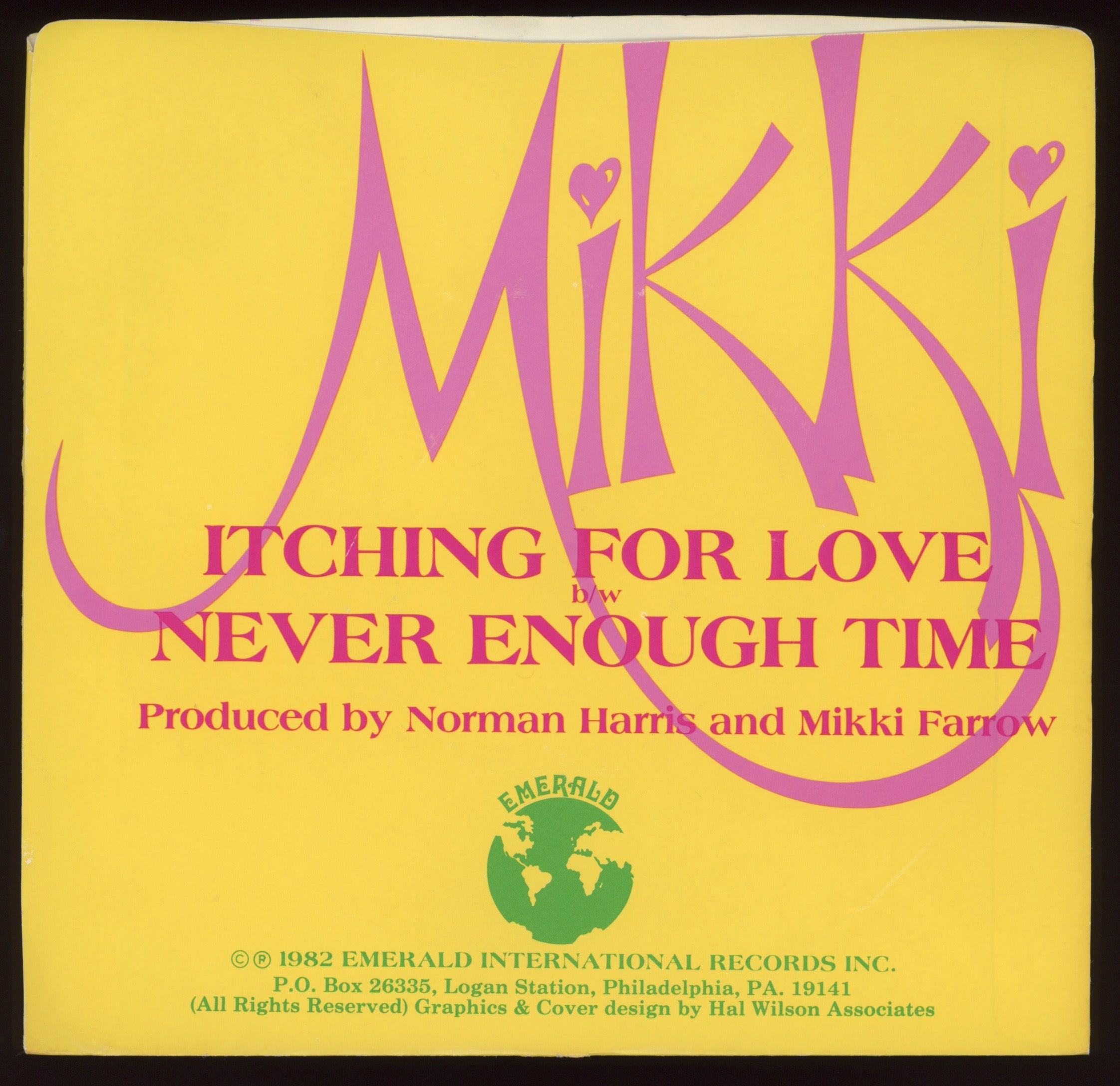 Mikki Farrow - Itching For Love on Emerald International With Picture Sleeve