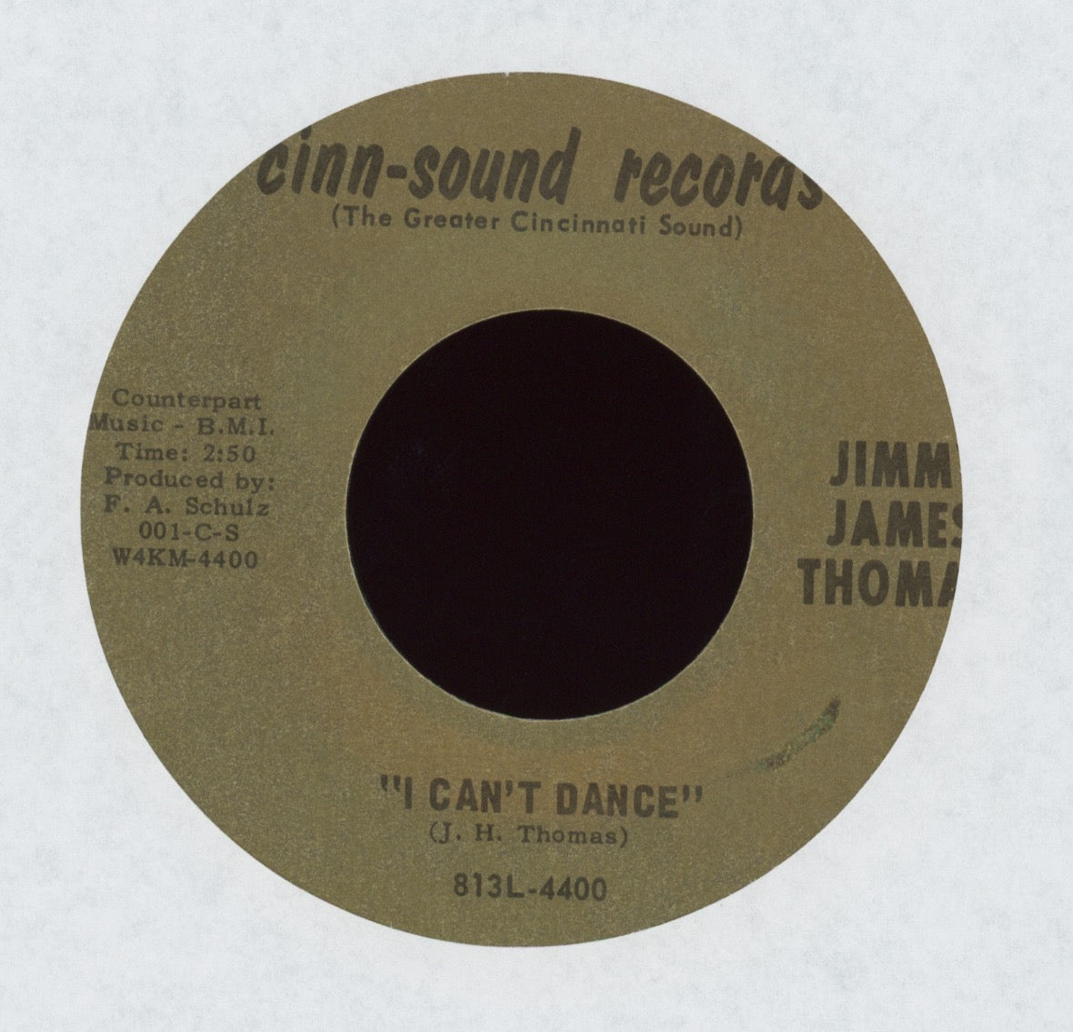 Jimmy James Thomas - I Can't Dance on Cinn-Sound