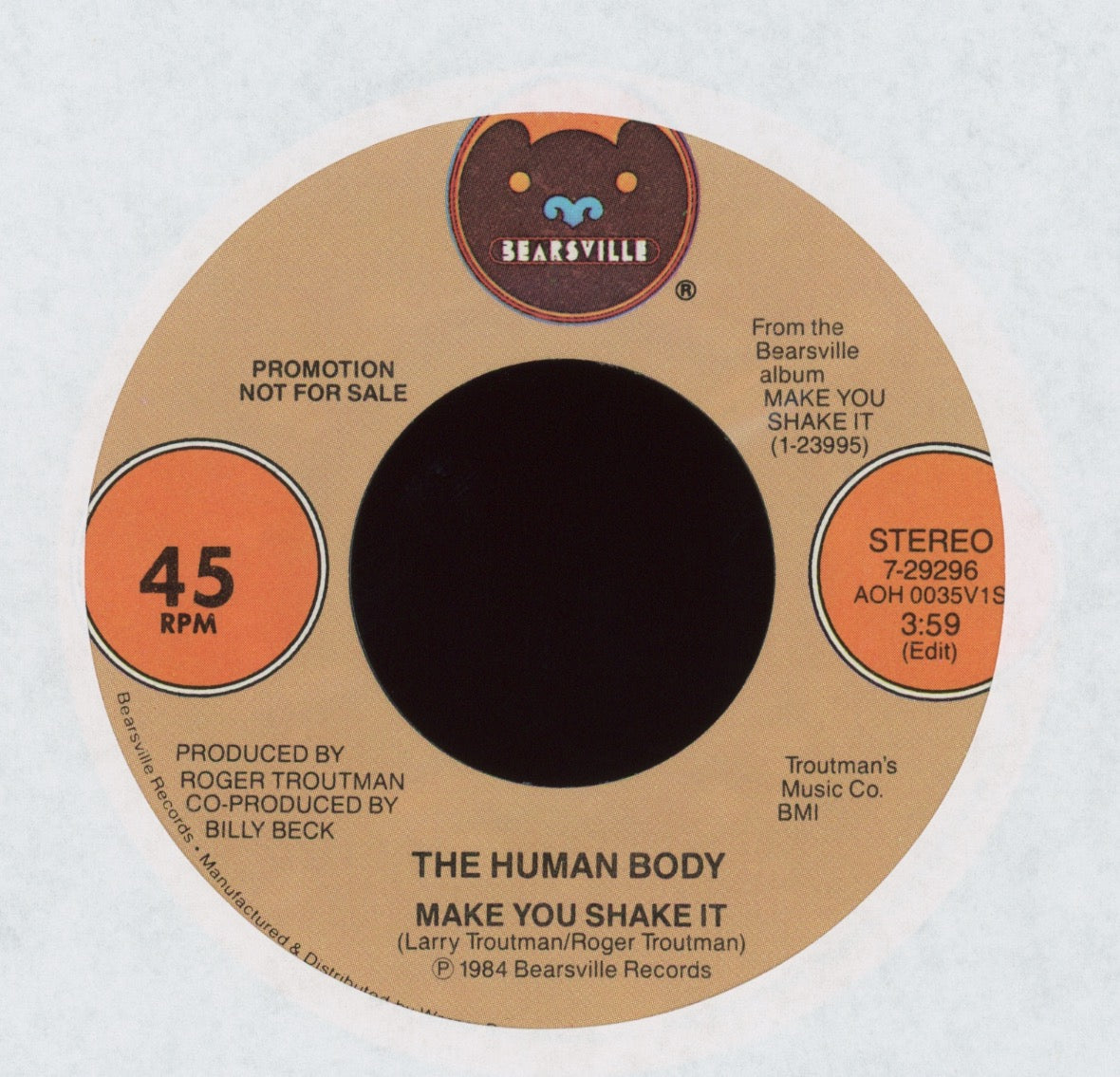 Human Body - Make You Shake It on Bearsville Promo