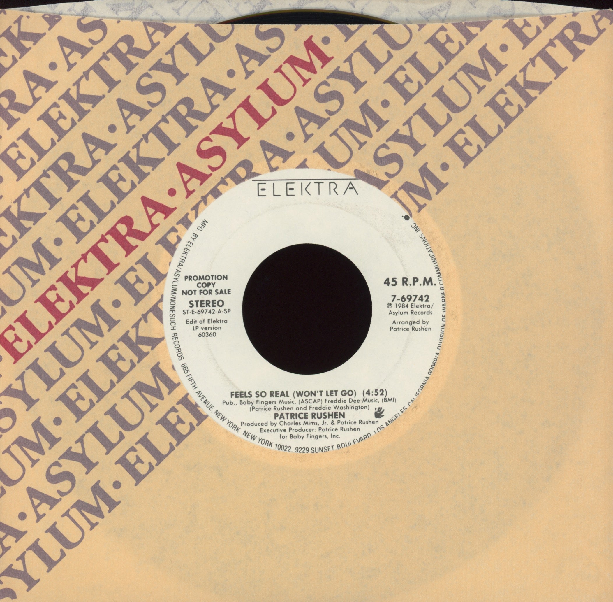 Patrice Rushen - Feels So Real (Won't Let Go) on Elektra Promo