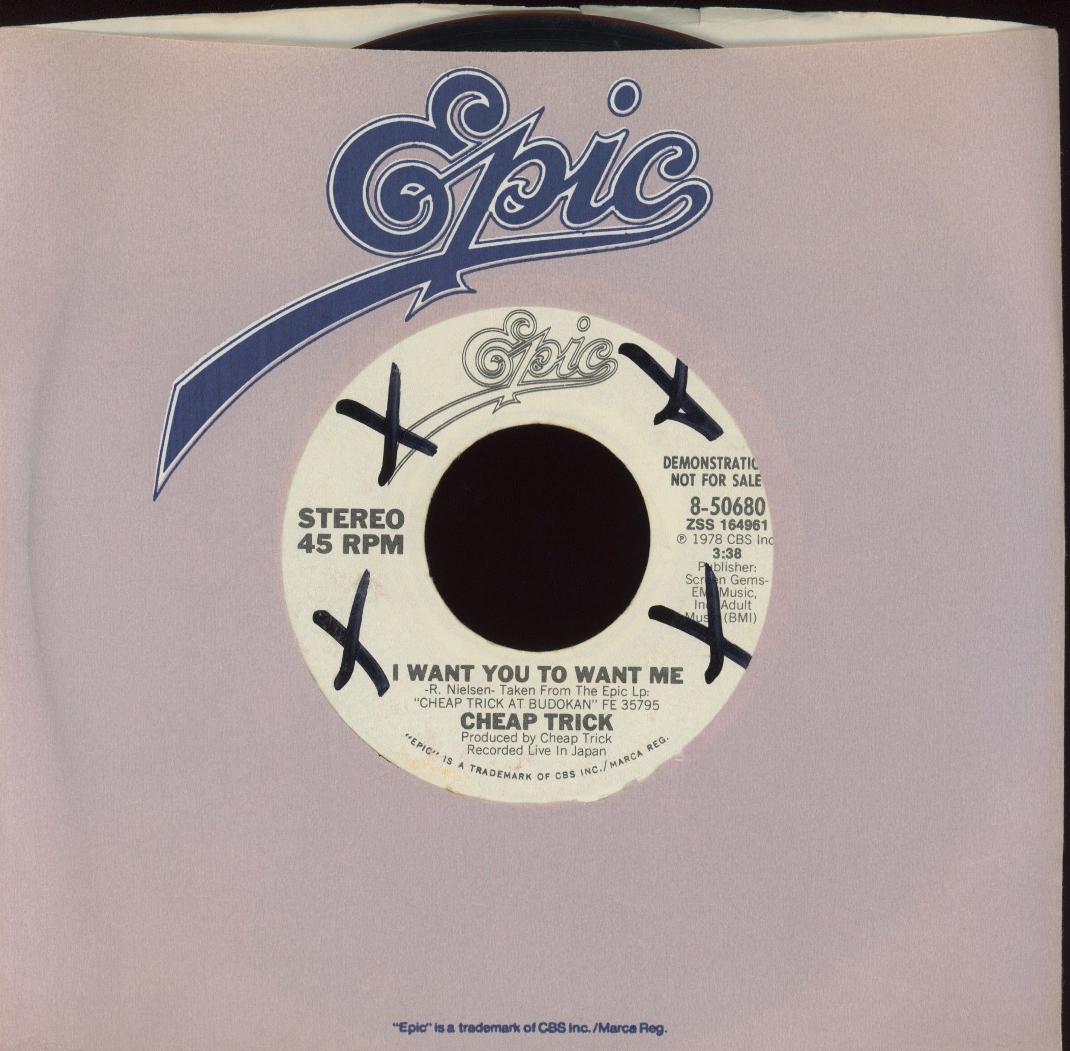 Cheap Trick - I Want You To Want Me on Epic Promo