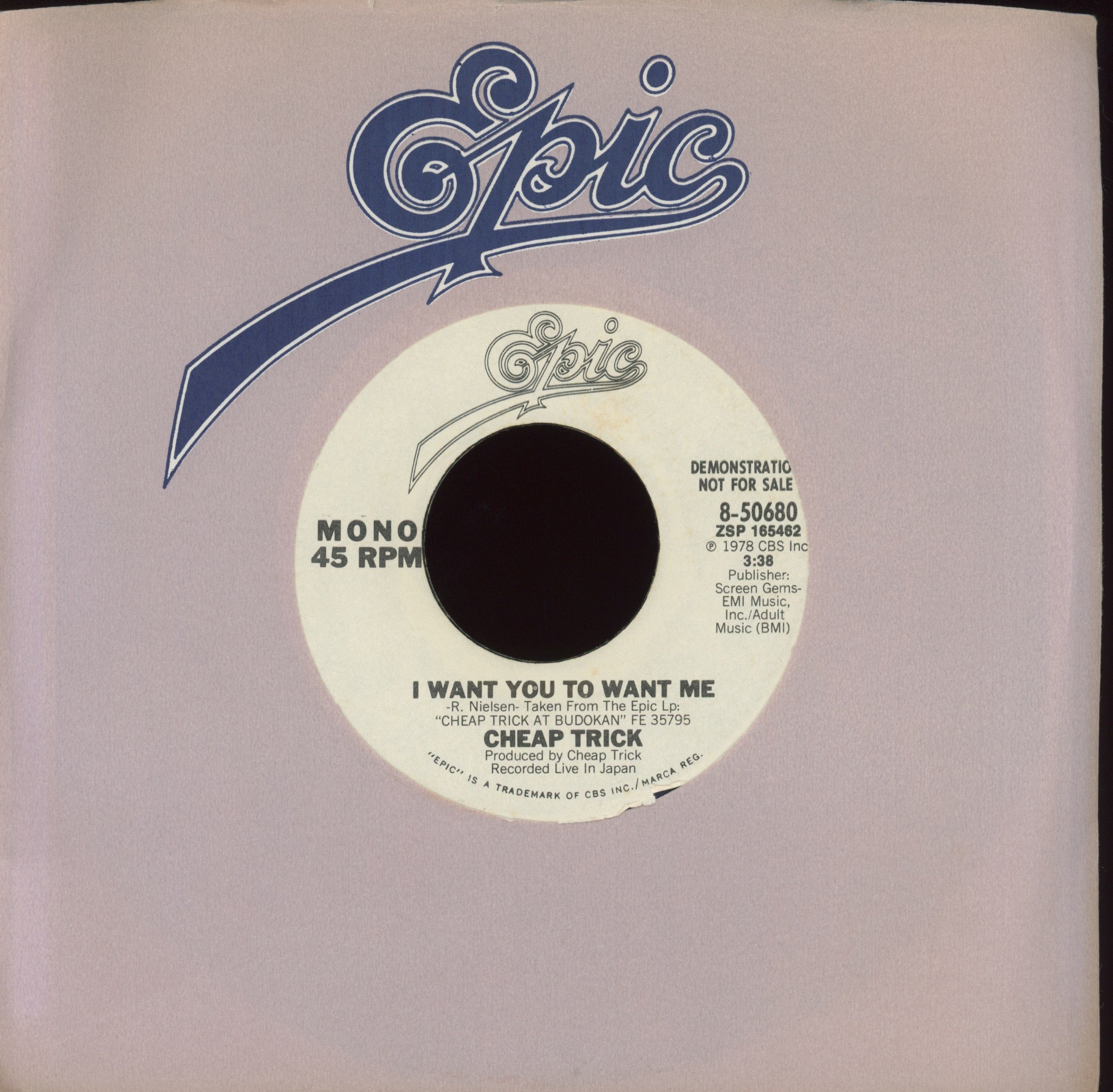 Cheap Trick - I Want You To Want Me on Epic Promo