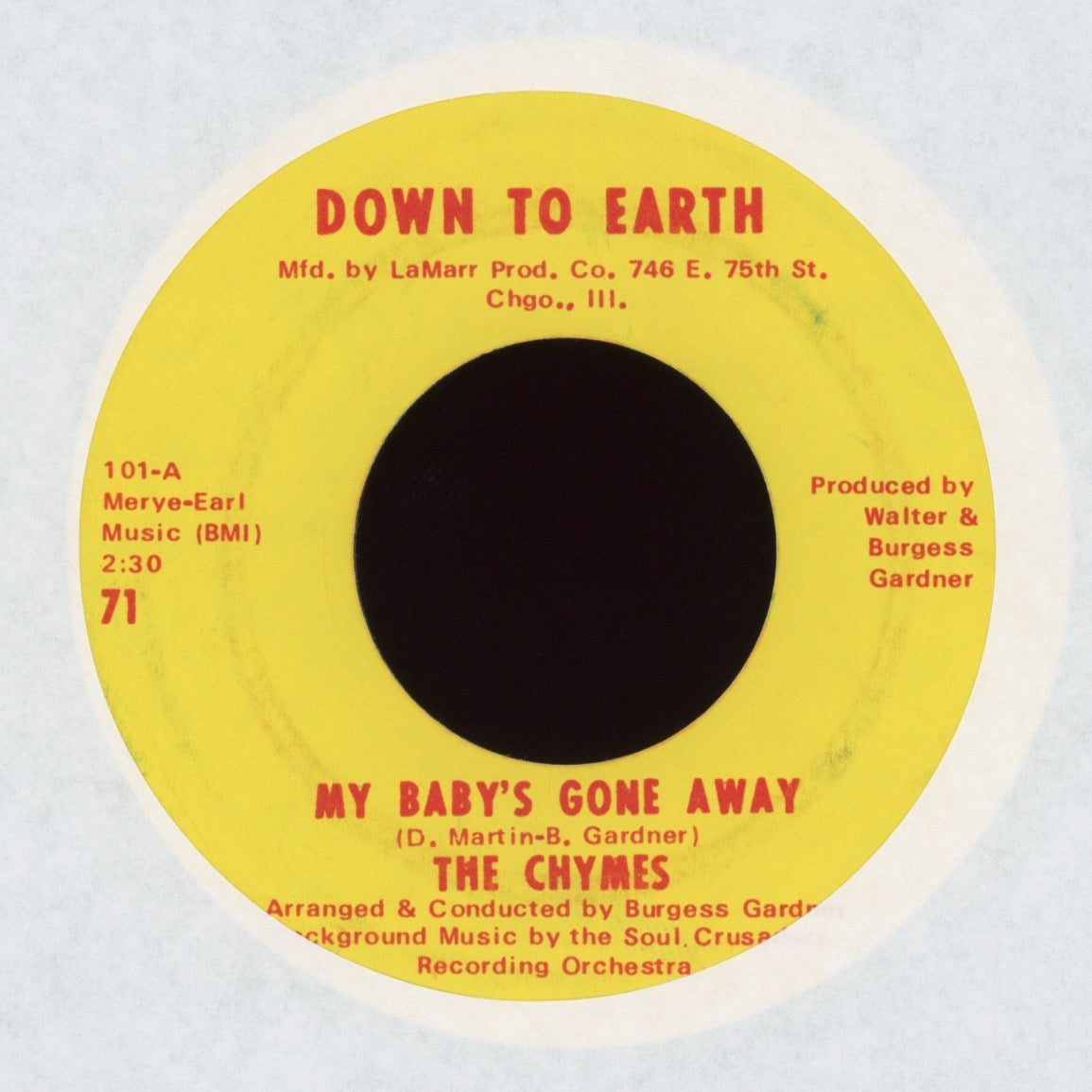 The Chymes - My Baby's Gone Away on Down to Earth