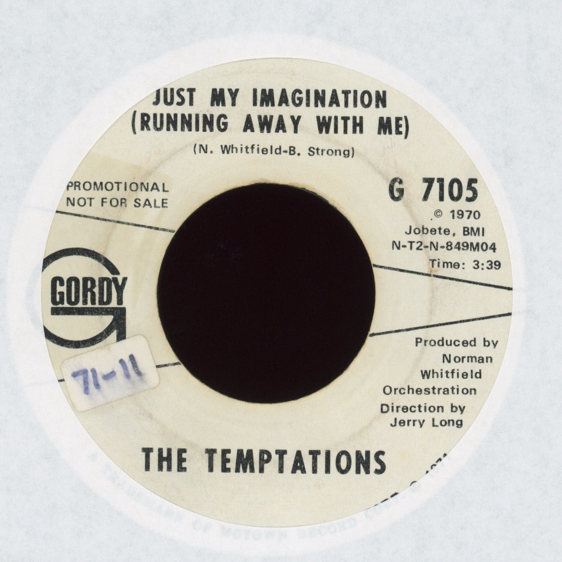 The Temptations - Just My Imagination (Running Away With Me) on Gordy Promo