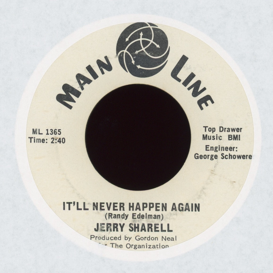 Jerry Sharell - It'll Never Happen Again on Main Line Promo