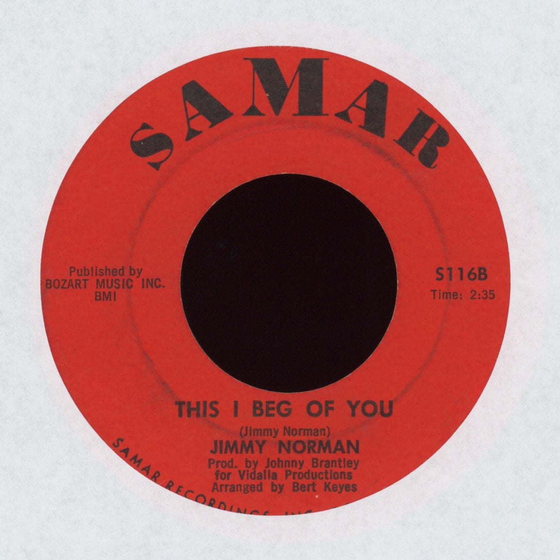 Jimmy Norman - This I Beg Of You on Samar
